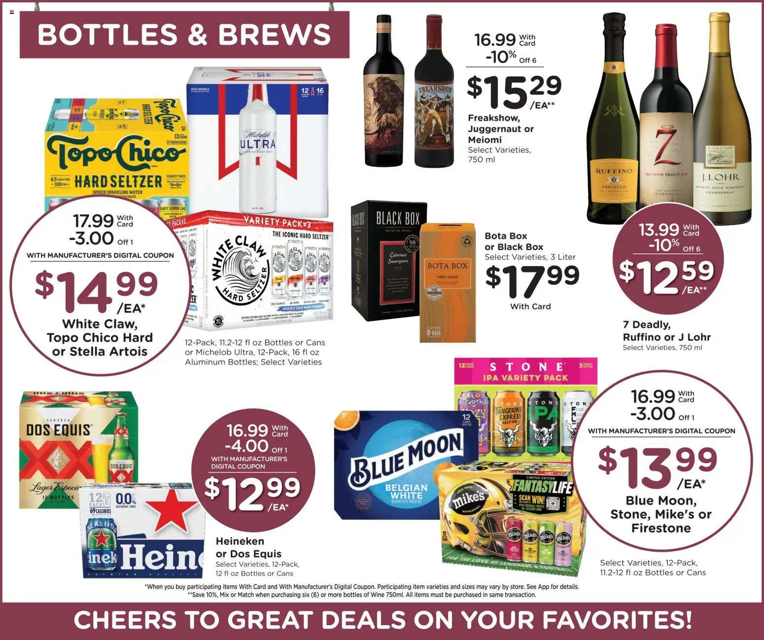 King Soopers Weekly Ad - valid from 29.10.2025 | Page: 13 | Products: Wine, Water, Lemon, Lime