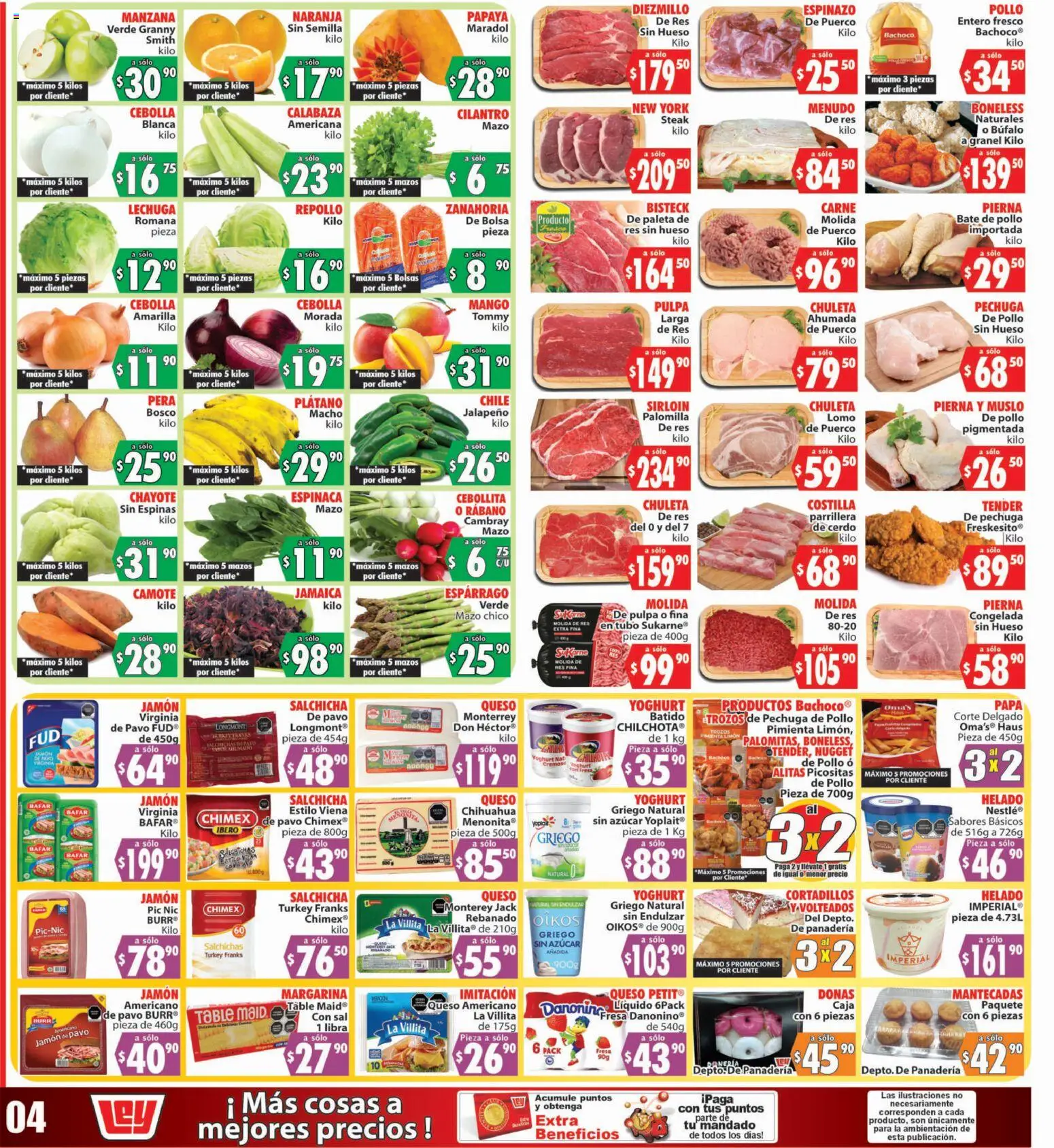 Nuevas ofertas de Casa Ley válidas en toda la República Mexicana desde el 20.03.2026. ¡Encuentra las mejores ofertas en Casa Ley folleto Autoservicio Casa Blanca! | Página: 1 | Productos: Cebolla, Manzana, Lechuga, Jamón