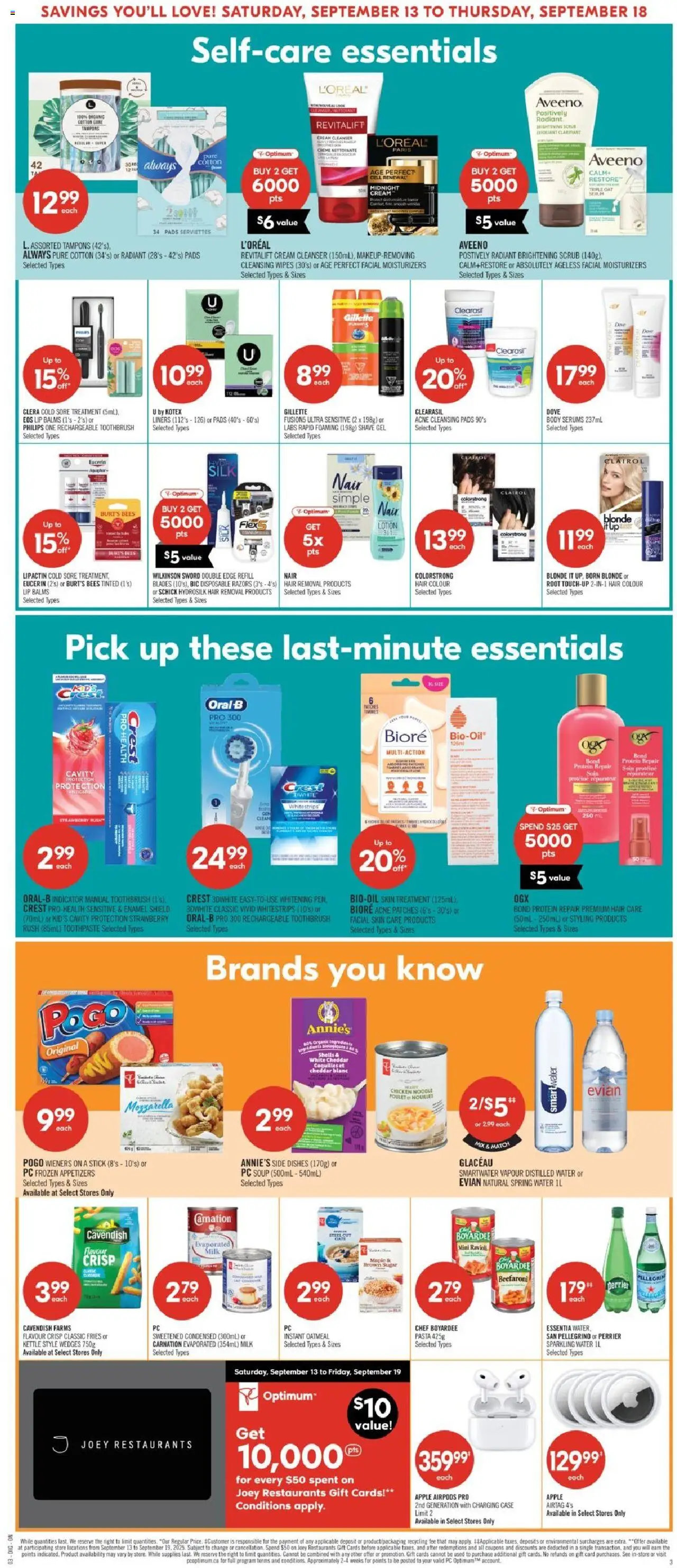 Shoppers flyer valid from 13.09.2025 | Page: 20 | Products: Pasta, PC, Case, Toothpaste