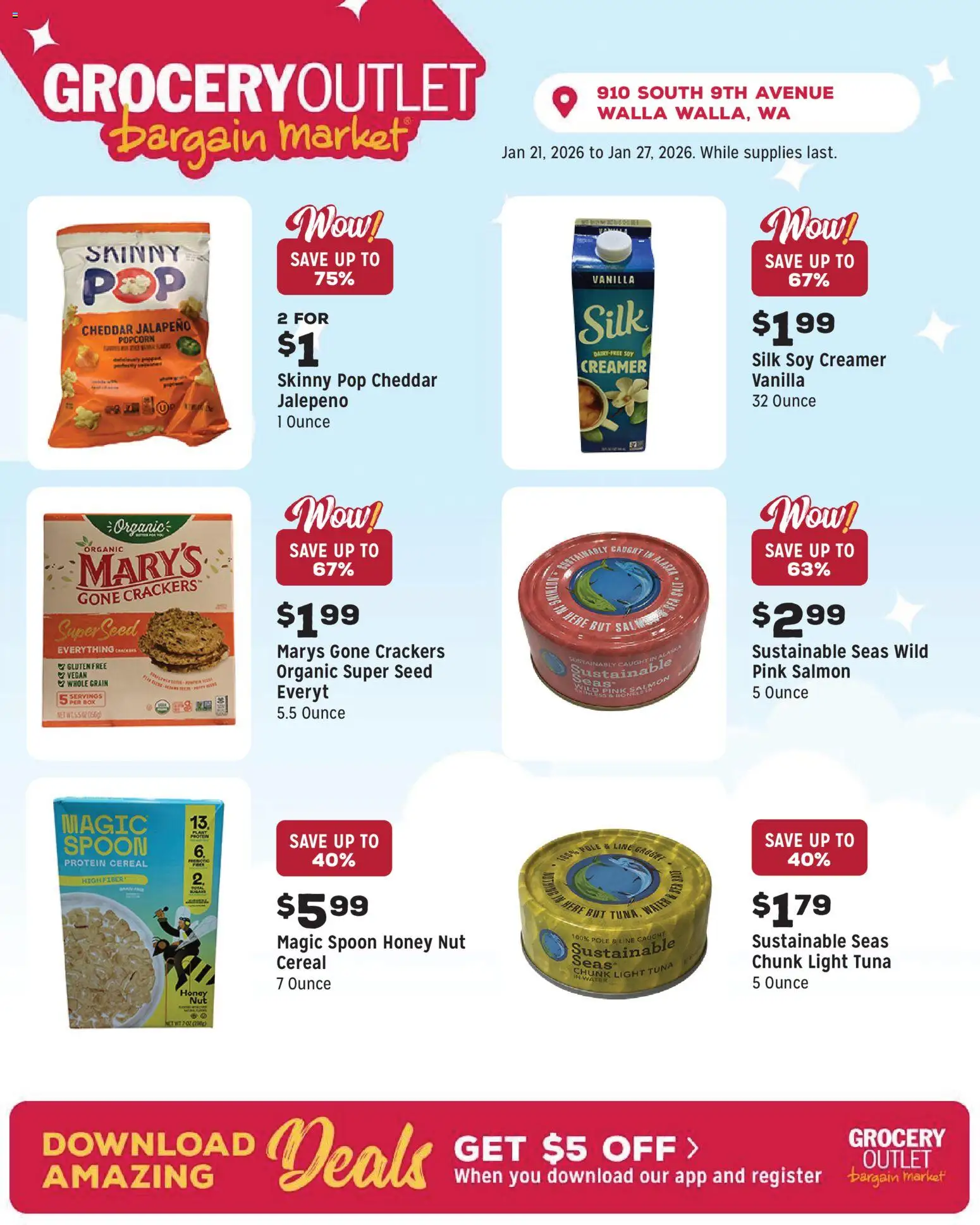Grocery Outlet Weekly Ad - valid from 21.01.2026 | Page: 5 | Products: Box, Water