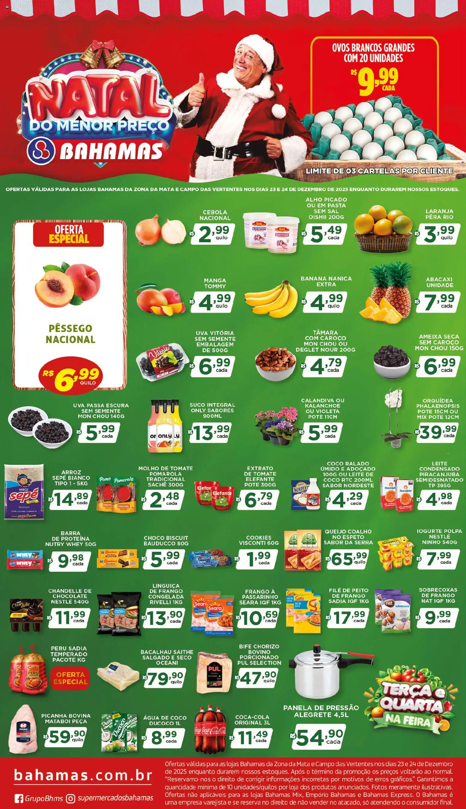Bahamas Supermercados Folheto - válido de 23.12.2025 | Página: 1 | Produtos: Coco, Alho, Bacalhau, Água de coco