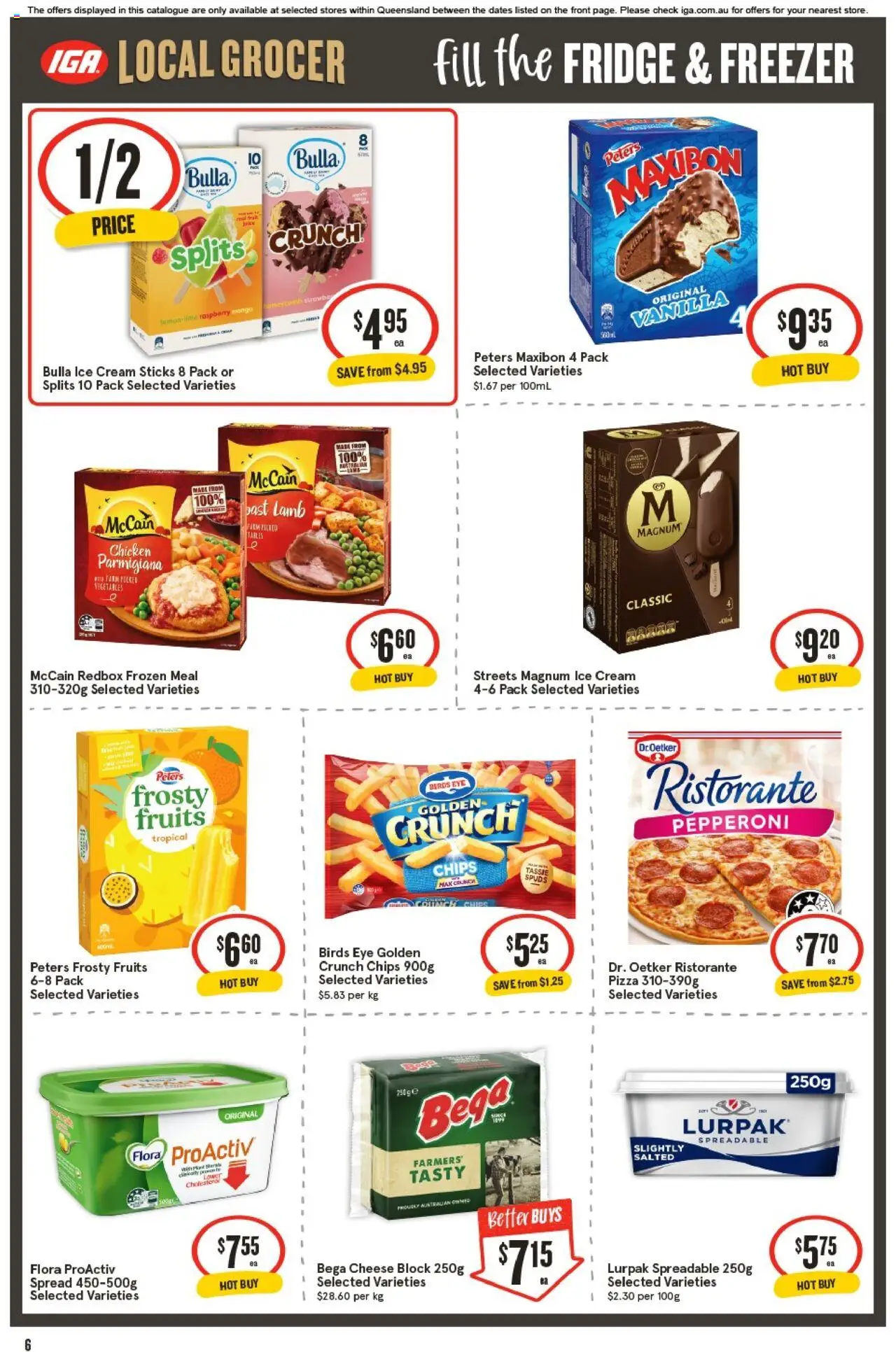 IGA catalogue - valid from 01.10.2025 | Page: 6 | Products: Chicken, Chips, Ice cream, Lime