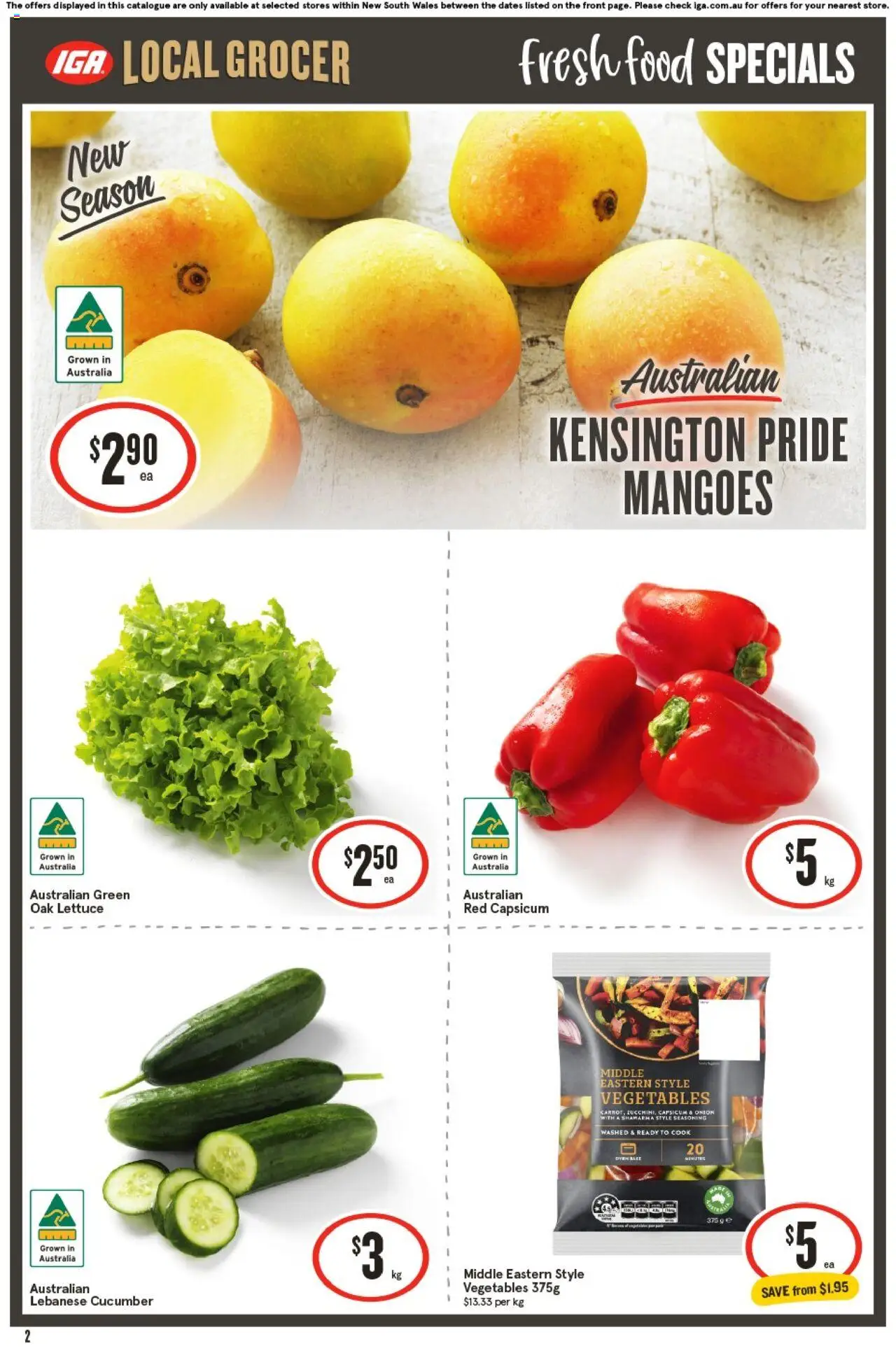 IGA catalogue - valid from 15.10.2025 | Page: 2 | Products: Capsicum, Lettuce, Vegetables