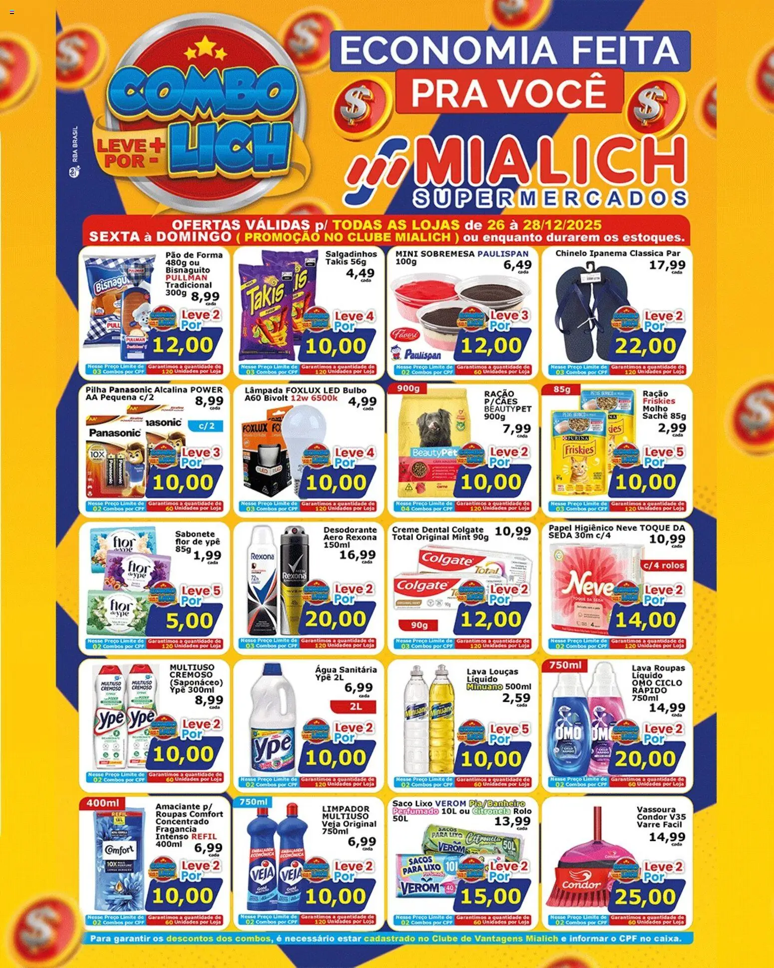 Mialich Supermercados Folheto - válido de 26.12.2025 | Página: 1 | Produtos: Sabonete, Saponáceo, Creme dental, Papel higiênico