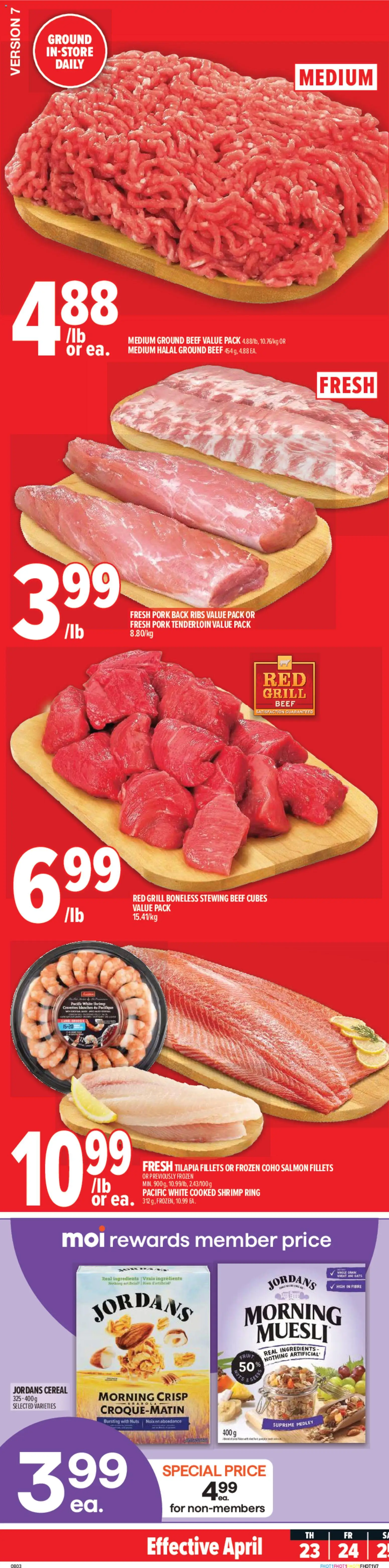 Metro flyer valid from 23.04.2026 | Page: 1 | Products: Beef, Nuts, Grill, Pork