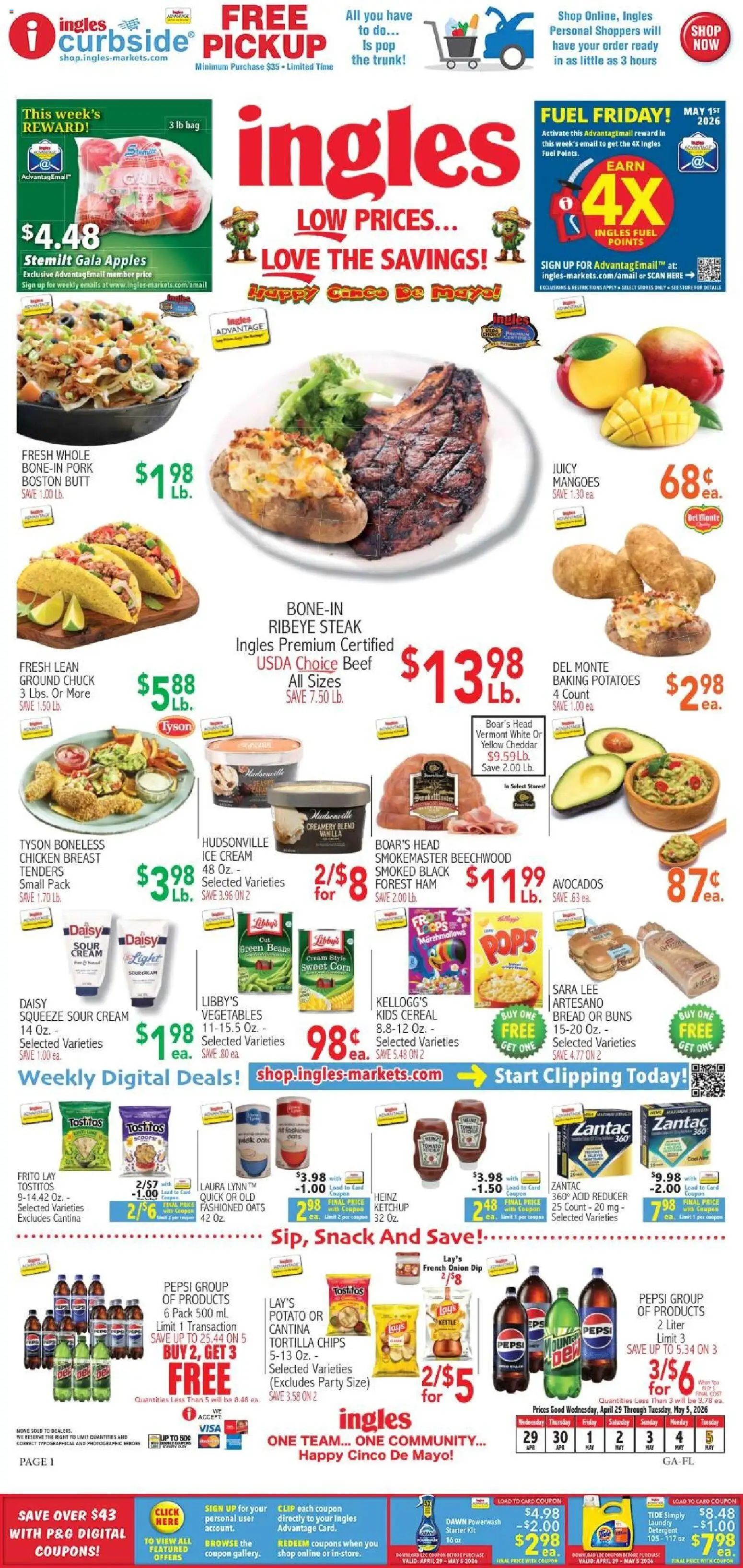 Ingles Weekly Ad - valid from 29.04.2026 | Page: 11 | Products: Corn, Clip, Apples, Chips