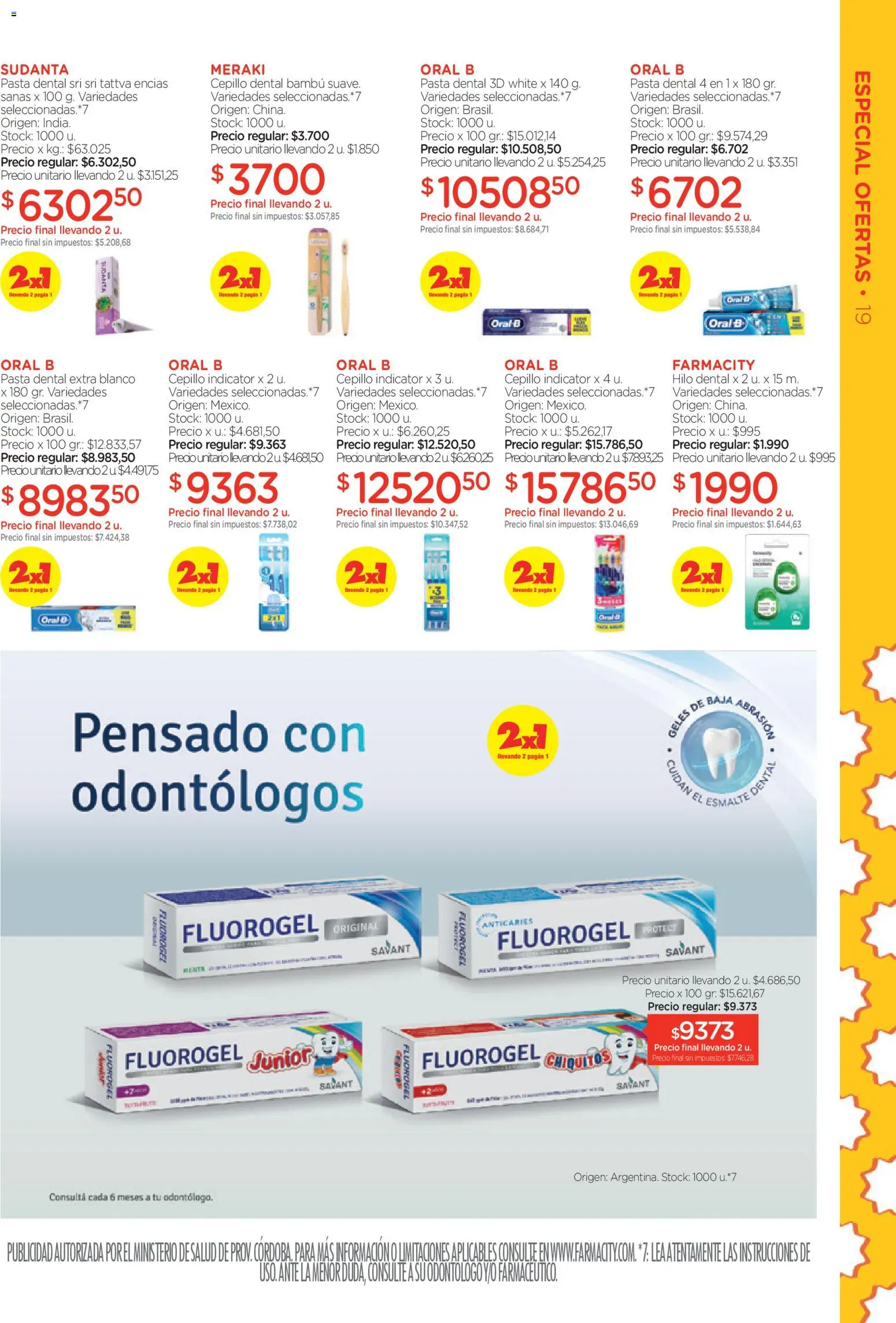 Farmacity catálogo │ válido desde el 03.03.2026 | Página: 19 | Productos: Cepillo, Pasta dental, Té, Pasta