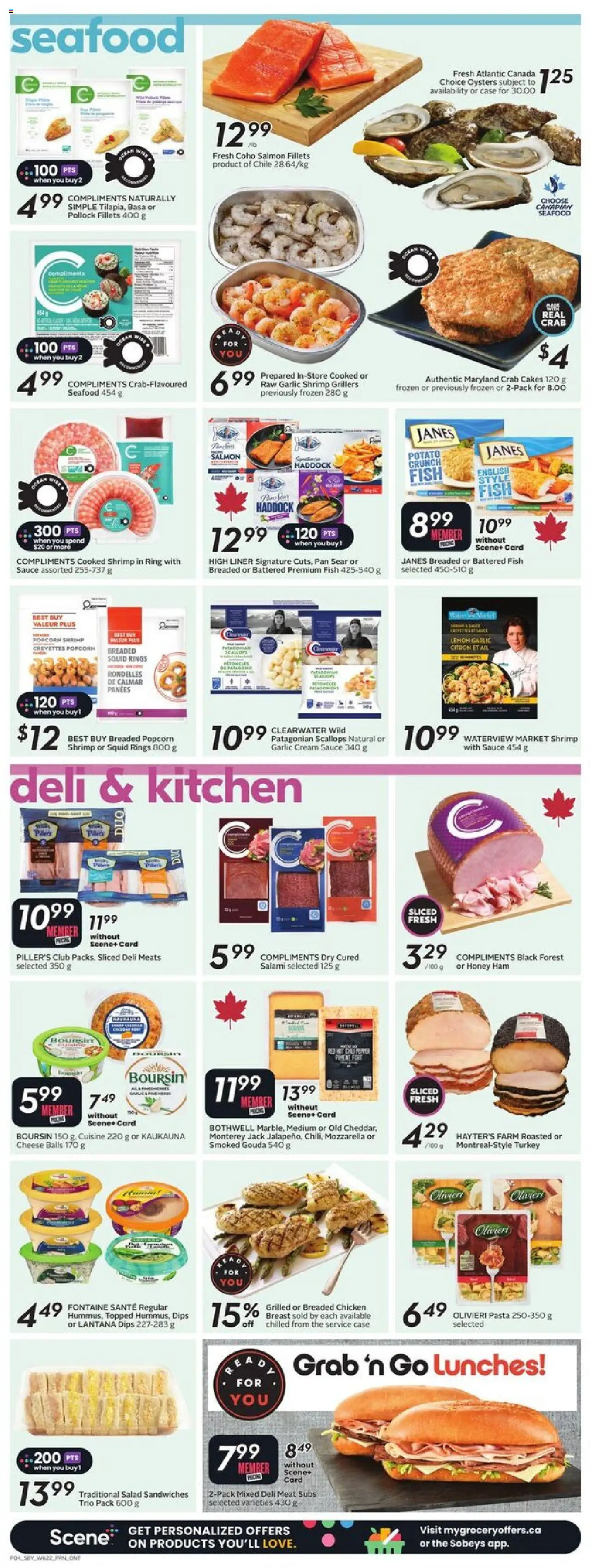 Sobeys flyer valid from 25.09.2025 | Page: 8 | Products: Pasta, Turkey, Case, Cheese