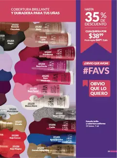 Nuevas ofertas de AVON válidas en toda la República Mexicana desde el 13.09.2025. ¡Encuentra las mejores ofertas en Rosa Pastel, Esmalte brillo y cobertura uniforme! | Página: 64 | Productos: Brillo, Glitter, Pastel, Chocolate