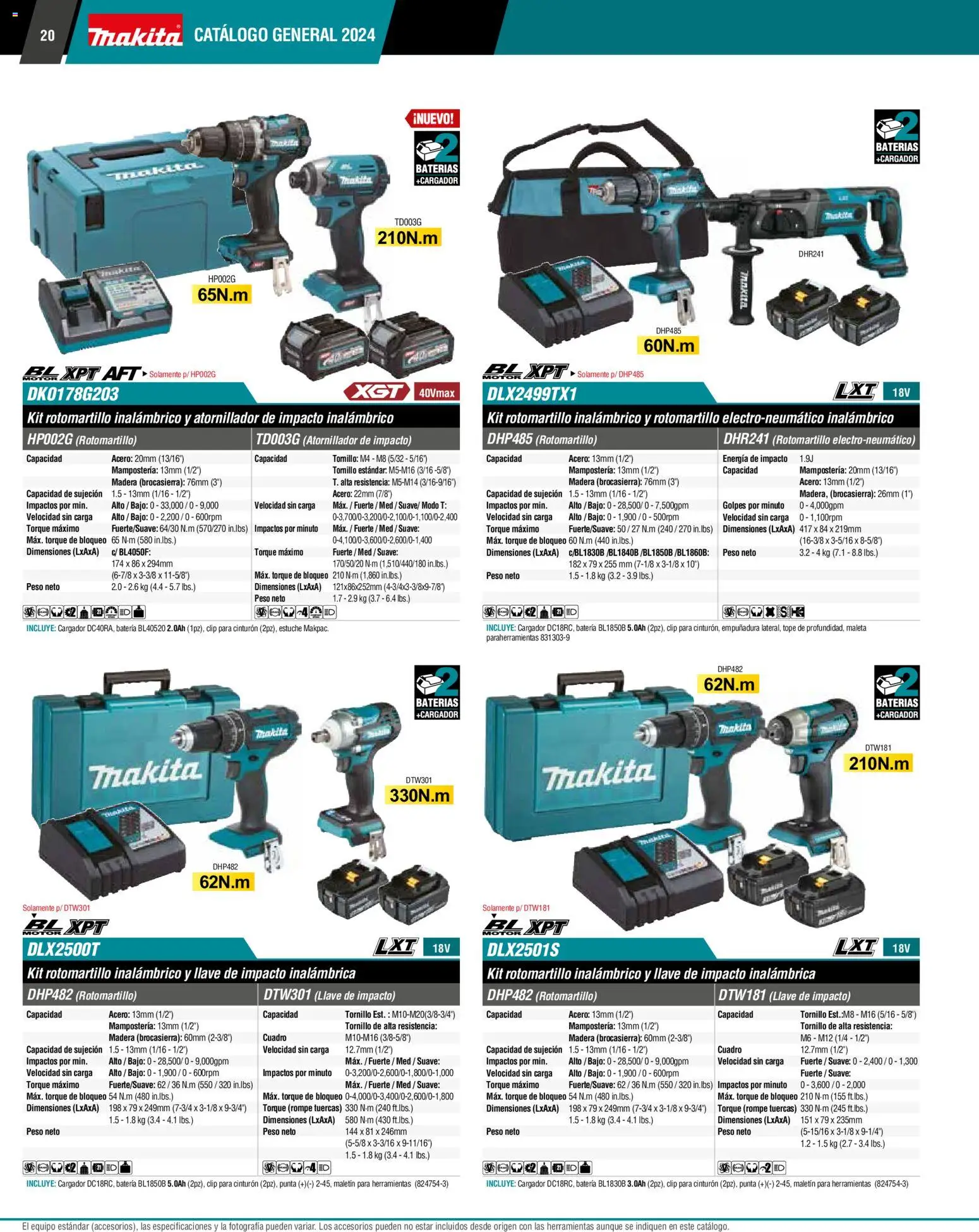 Nuevas ofertas de Makita válidas en toda la República Mexicana desde el 01.01.2024. ¡Encuentra las mejores ofertas en Makita catálogo General! | Página: 20 | Productos: Cinturón, Tornillo, Estuche, Cargador