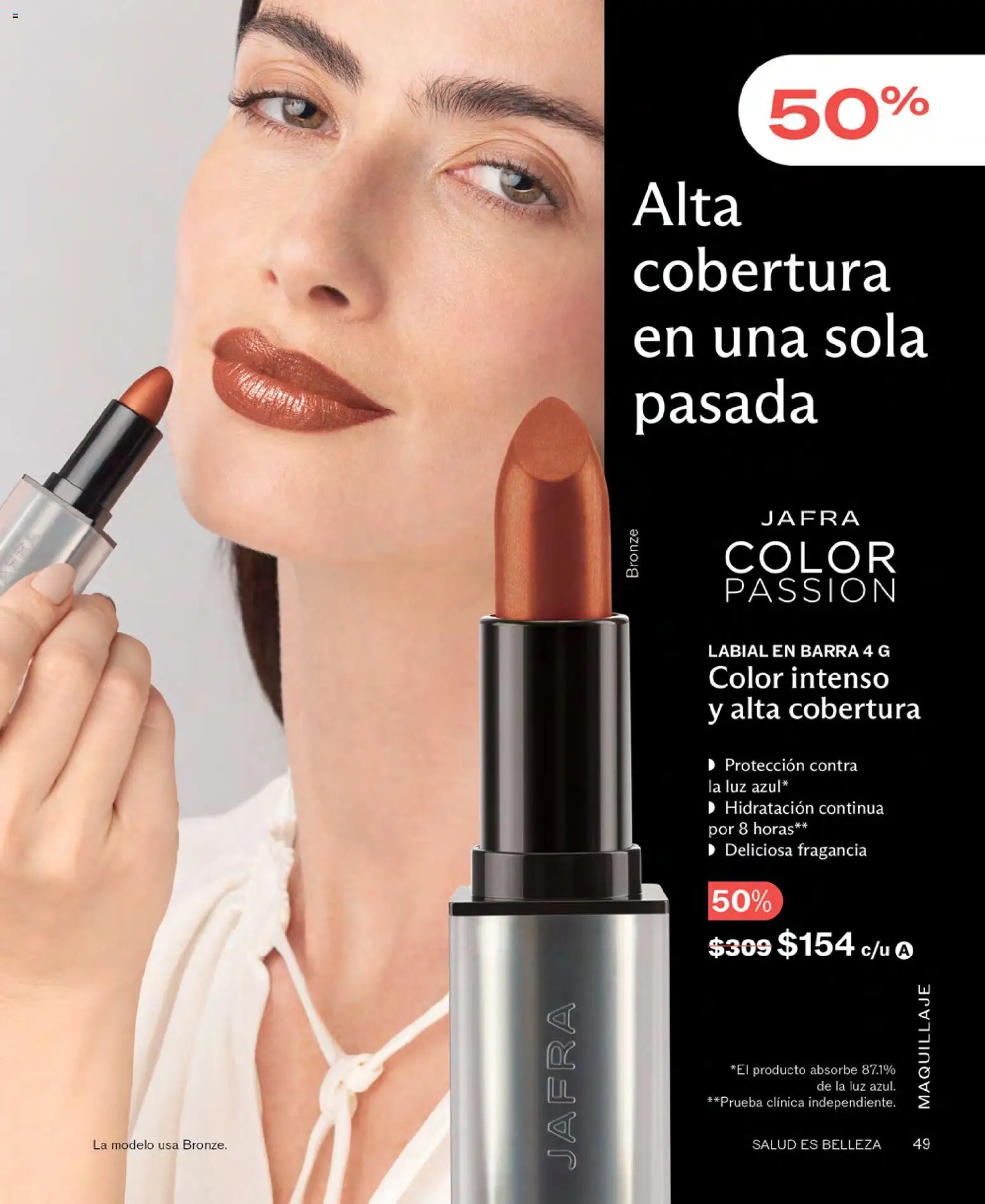 Nuevas ofertas de JAFRA válidas en toda la República Mexicana desde el 01.11.2025. ¡Encuentra las mejores ofertas en JAFRA catálogo! | Página: 49 | Productos: Barra, Fragancia, Maquillaje