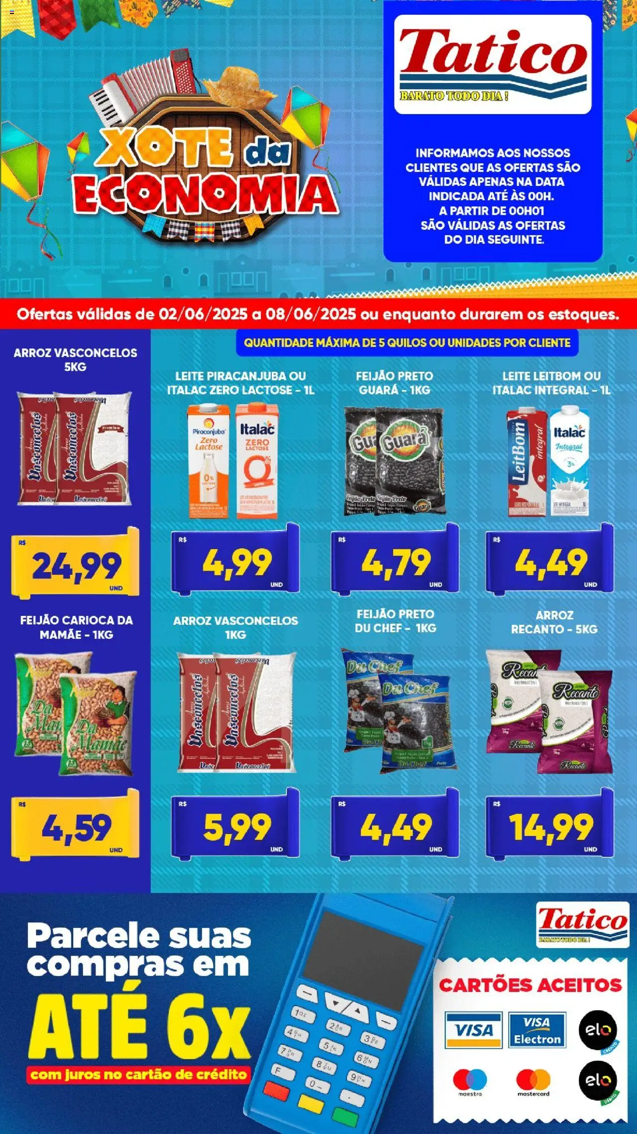 Tatico Folheto - válido de 02.06.2025 | Página: 2 | Produtos: Feijão, Leite, Arroz