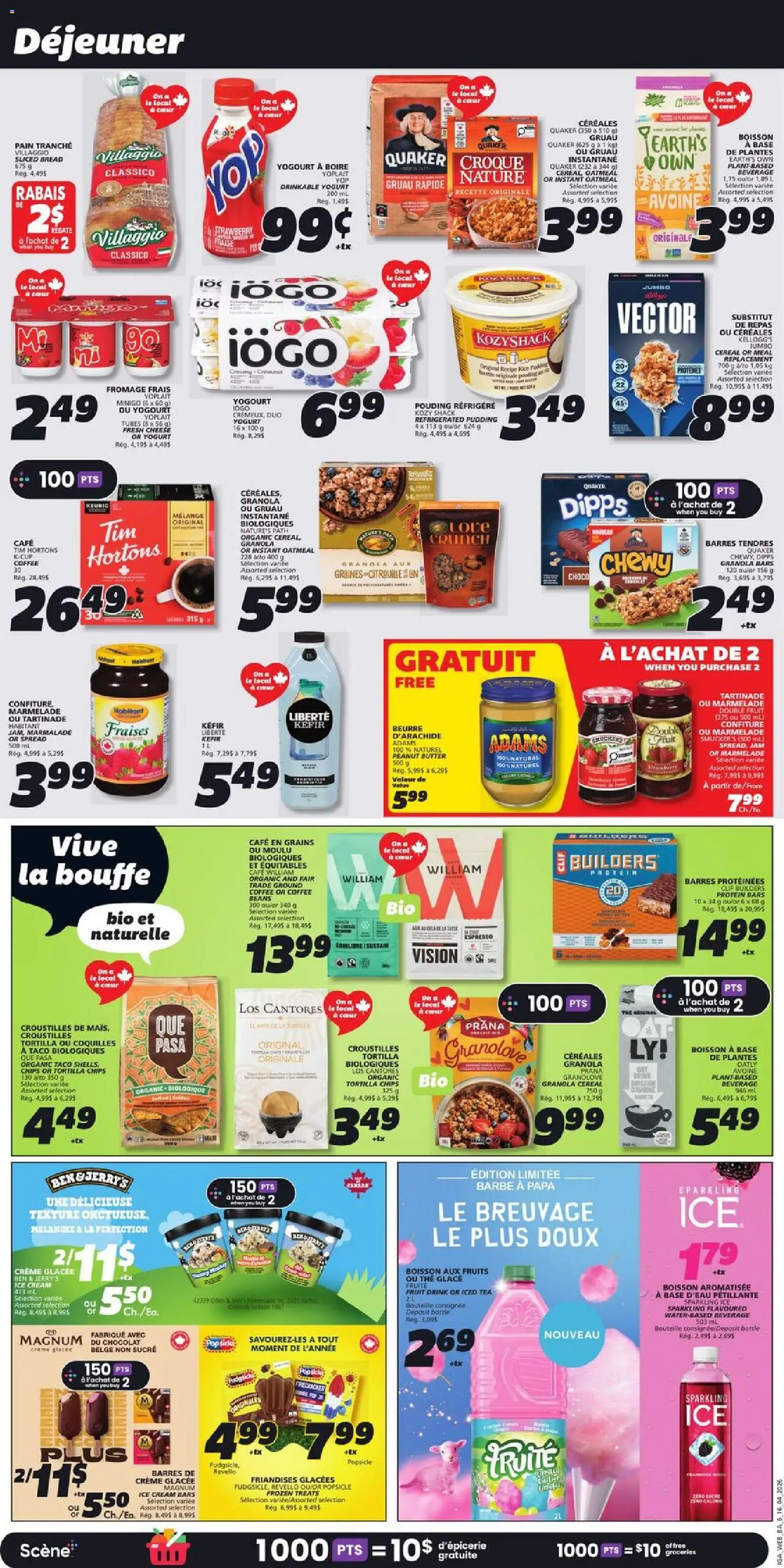 IGA flyer valid from 16.04.2026 | Page: 5 | Products: Rice, Cheese, Bread, Coffee