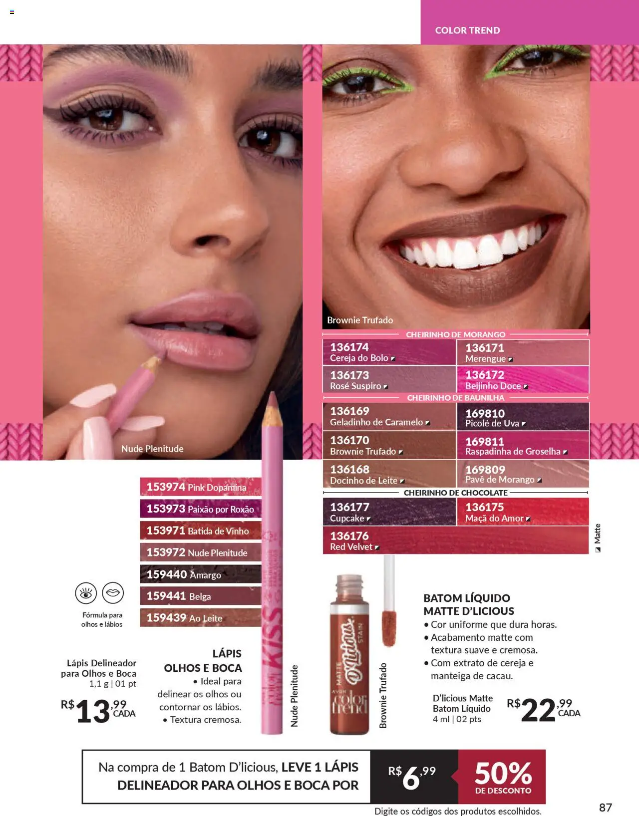 Avon Folheto - válido de 16.06.2025 | Página: 87 | Produtos: Delineador, Lápis, Manteiga, Picolé