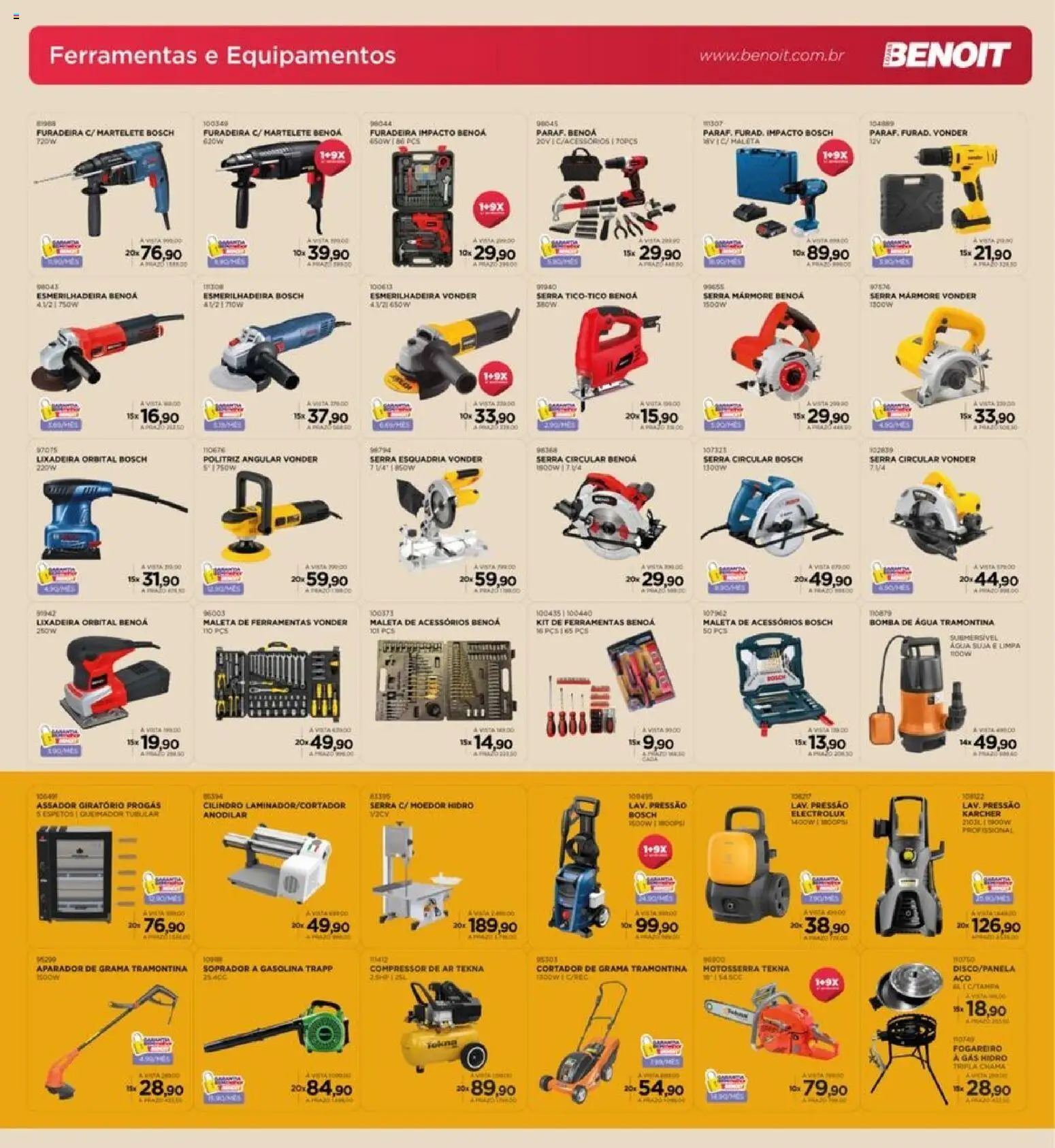 Benoit Folheto - válido de 01.04.2026 | Página: 11 | Produtos: Furadeira, Aparador de grama, Lixadeira, Compressor