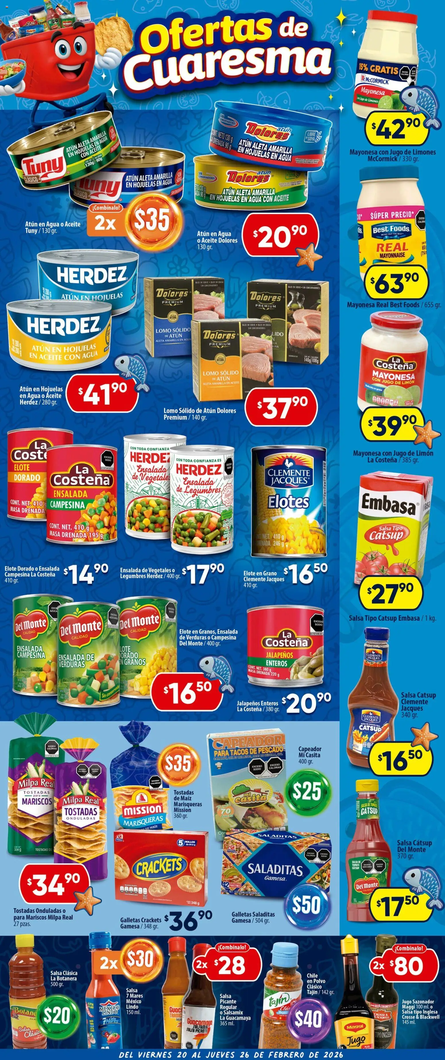 Nuevas ofertas de Calimax válidas en toda la República Mexicana desde el 20.02.2026. ¡Encuentra las mejores ofertas en Calimax folleto! | Página: 3 | Productos: Limón, Catsup, Salsa de tomate, Polvo