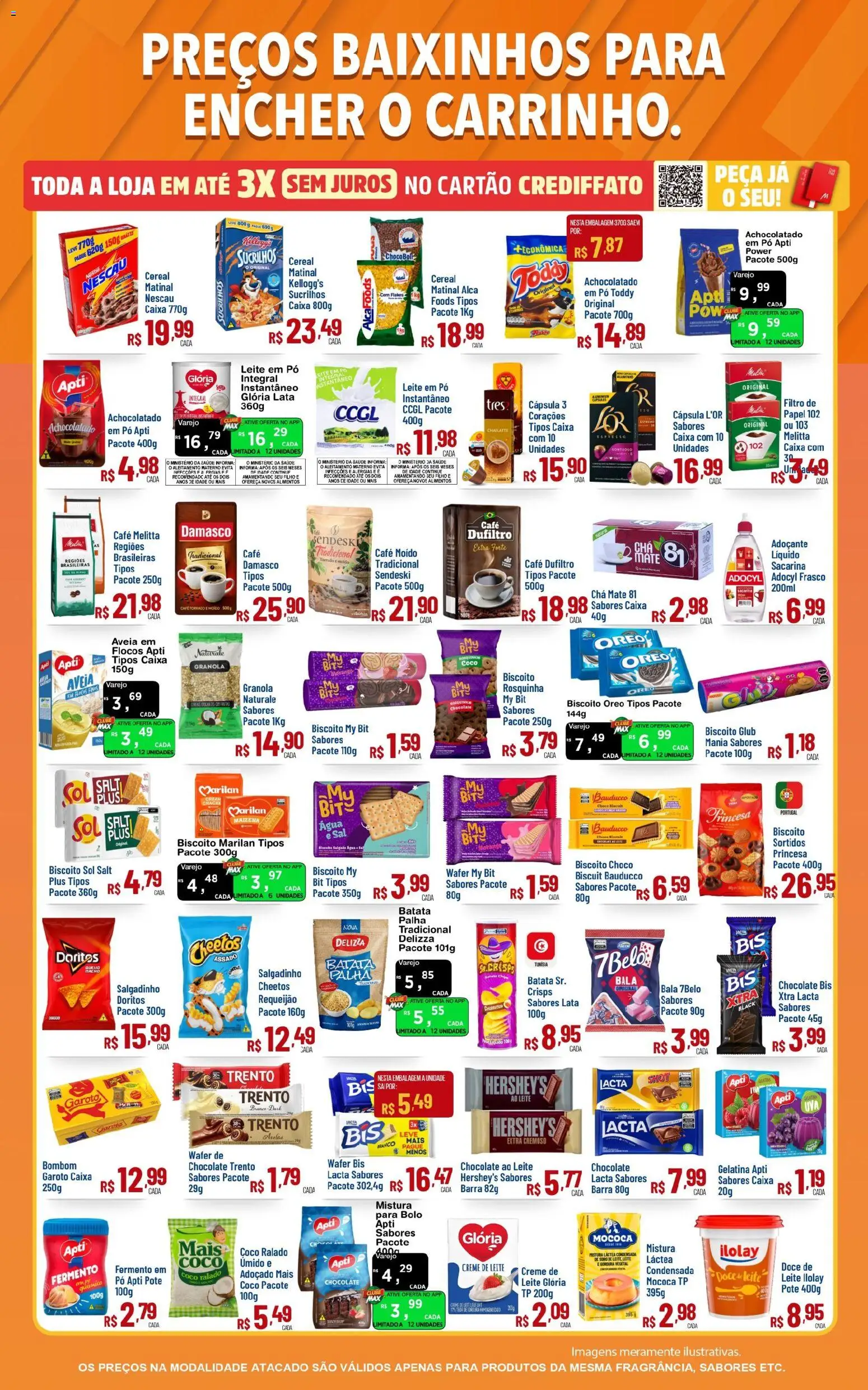 Max Atacadista Folheto - válido de 23.03.2026 | Página: 3 | Produtos: Pó, Cheetos, Bala, Mistura para bolo