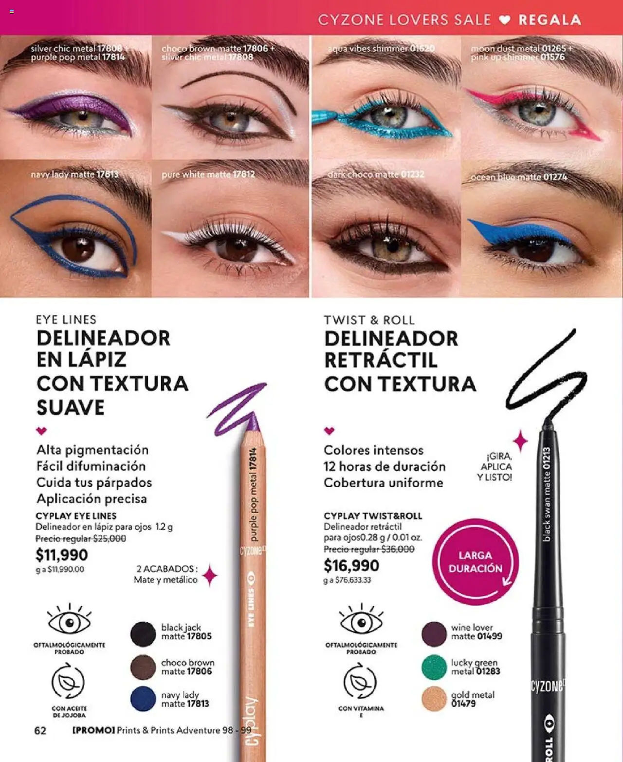 CyZone revista - valida desde el 18.08.2025 | Página: 62 | Productos: Delineador, Aceite