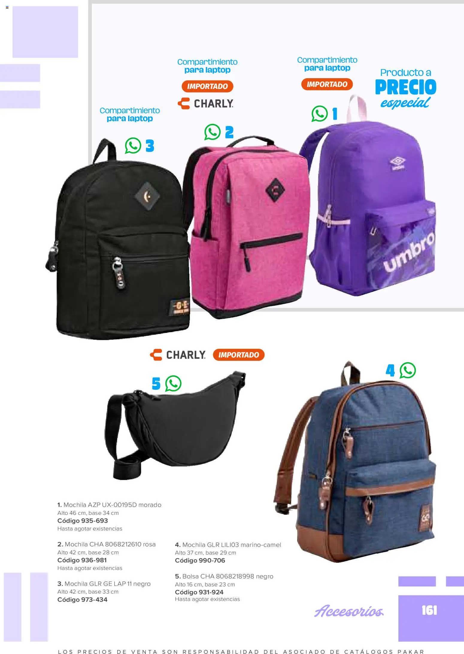 Nuevas ofertas de SC Pakar válidas en toda la República Mexicana desde el 30.01.2026. ¡Encuentra las mejores ofertas en SC Pakar catálogo Ropa! | Página: 161 | Productos: Bolsa, Mochila