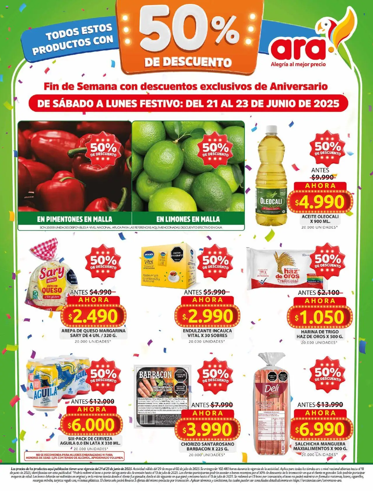 Ara revista - valida desde el 19.06.2025 | Página: 2 | Productos: Arepa, Salchicha, Caja de herramientas, Margarina