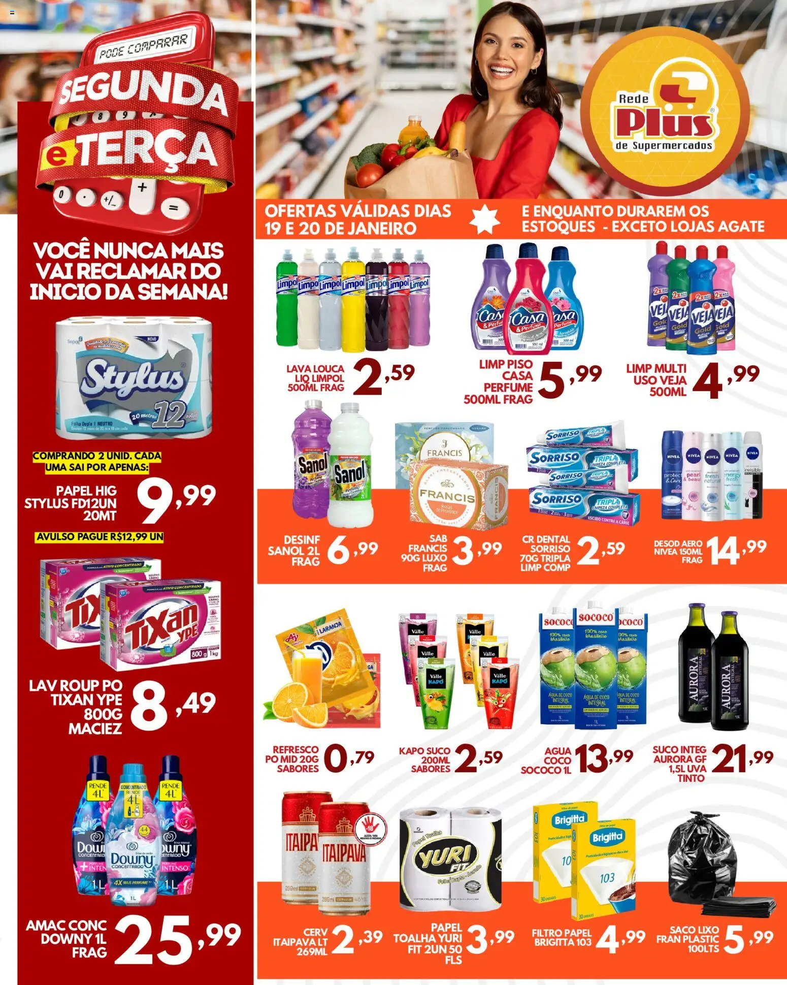 Rede Plus Supermercados Folheto - válido de 19.01.2026 | Página: 2 | Produtos: Perfume, Pó, Refresco, Piso