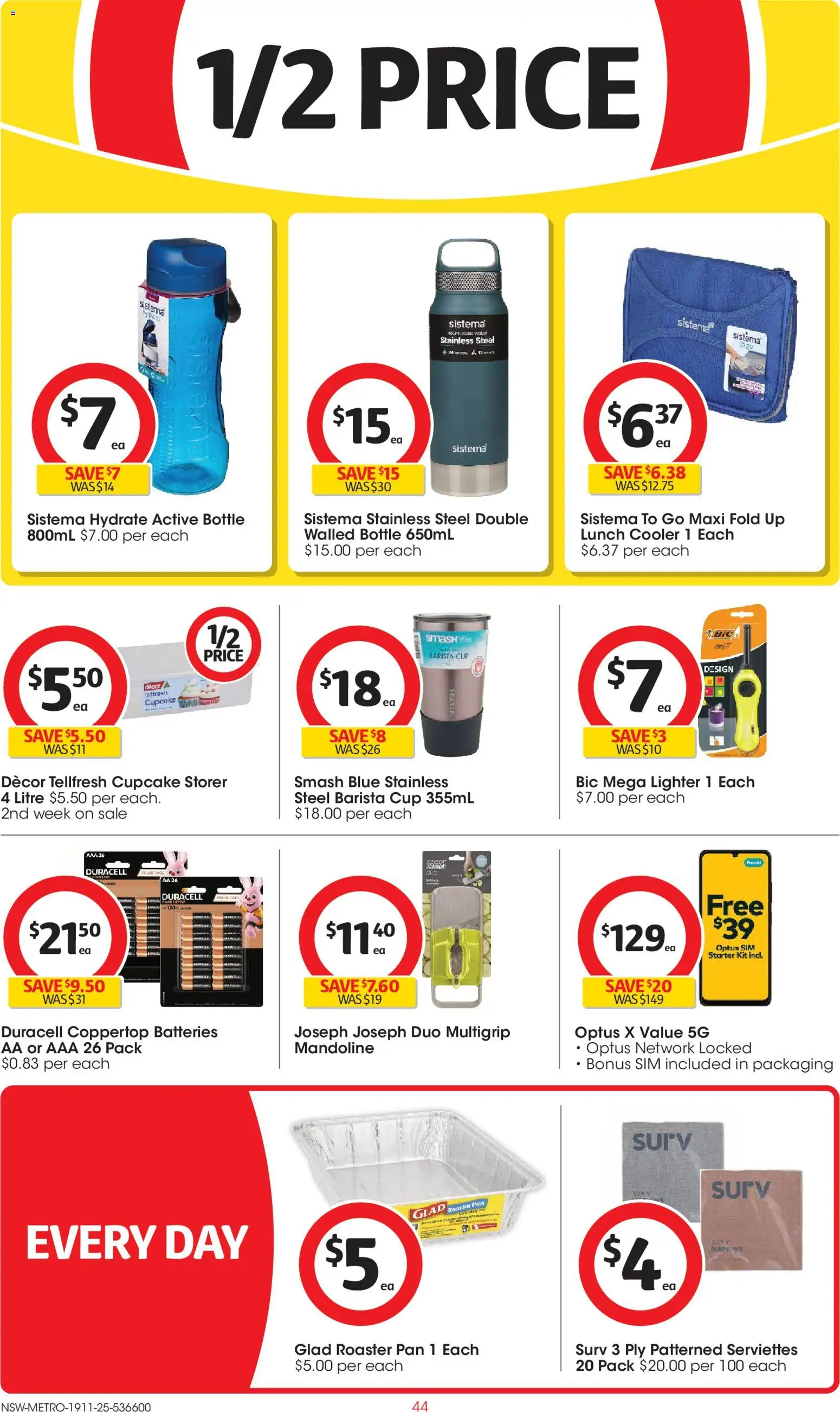Coles catalogue - valid from 19.11.2025 | Page: 44 | Products: Decor, Napkins, Batteries