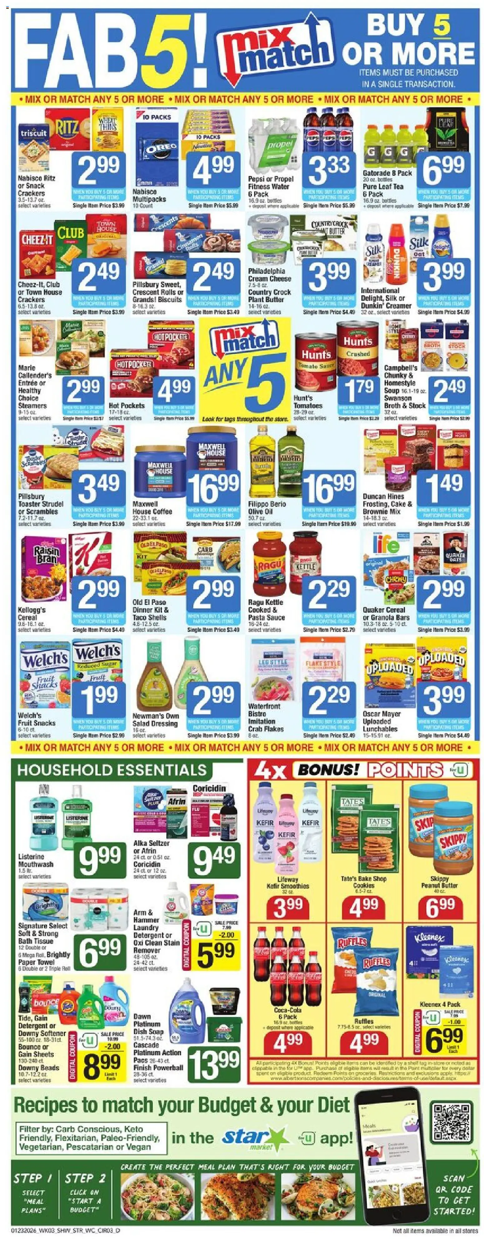 Star Market Weekly Ad - valid from 23.01.2026 | Page: 3 | Products: Oil, Detergent, Flakes, Salad
