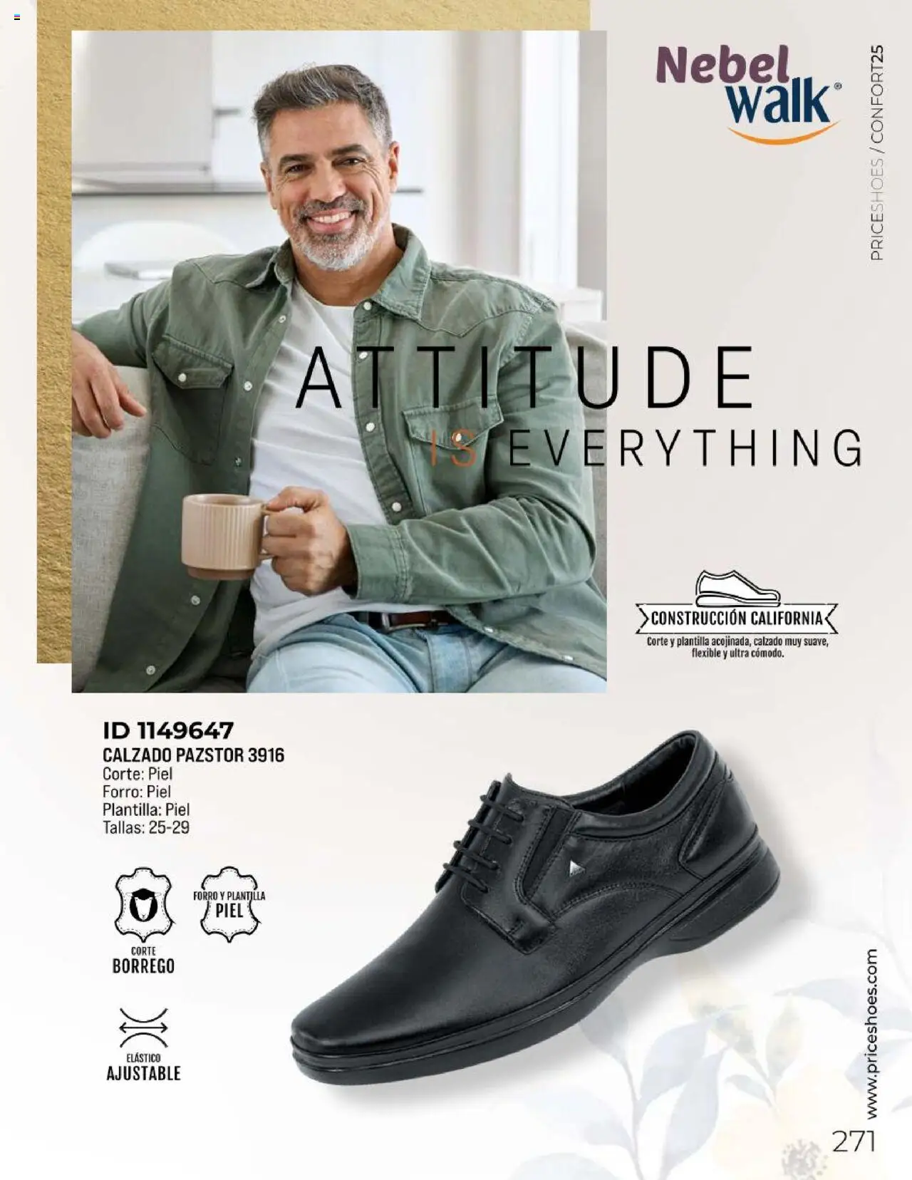 Nuevas ofertas de Price Shoes válidas en toda la República Mexicana desde el 10.02.2025. ¡Encuentra las mejores ofertas en Price Shoes catálogo Confort! | Página: 271 | Productos: Flexible