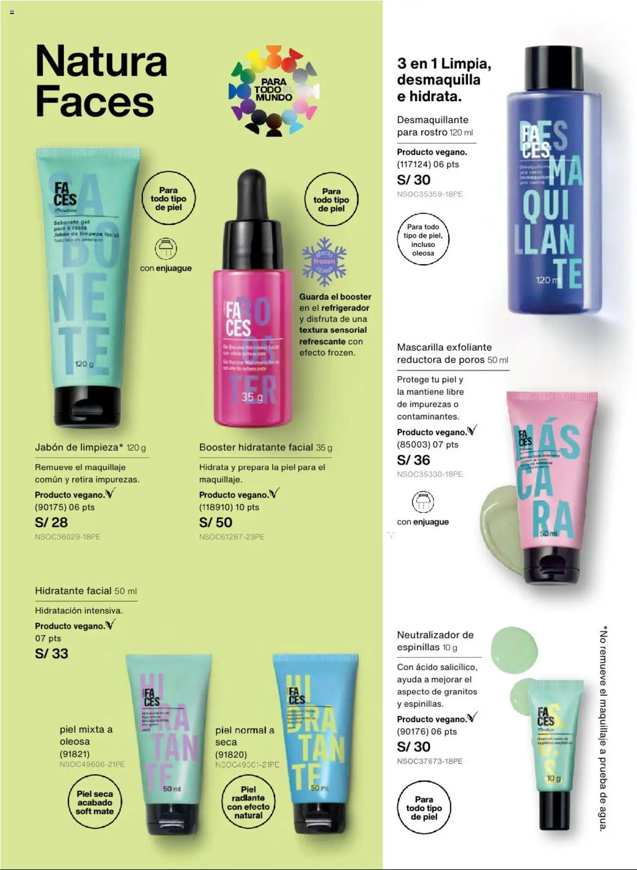 Catálogo Natura válido desde 01.07.2025 | Página: 104 | Productos: Exfoliante, Jabón, Refrigerador, Maquillaje