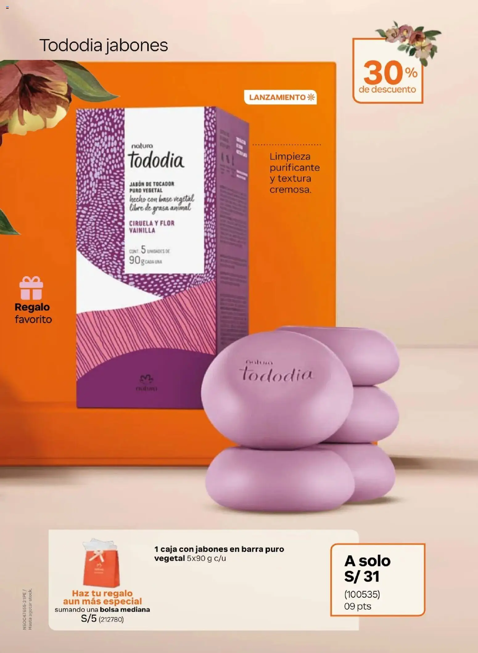 Catálogo Natura válido desde 31.03.2026 | Página: 20 | Productos: Jabón, Caja, Bolsa