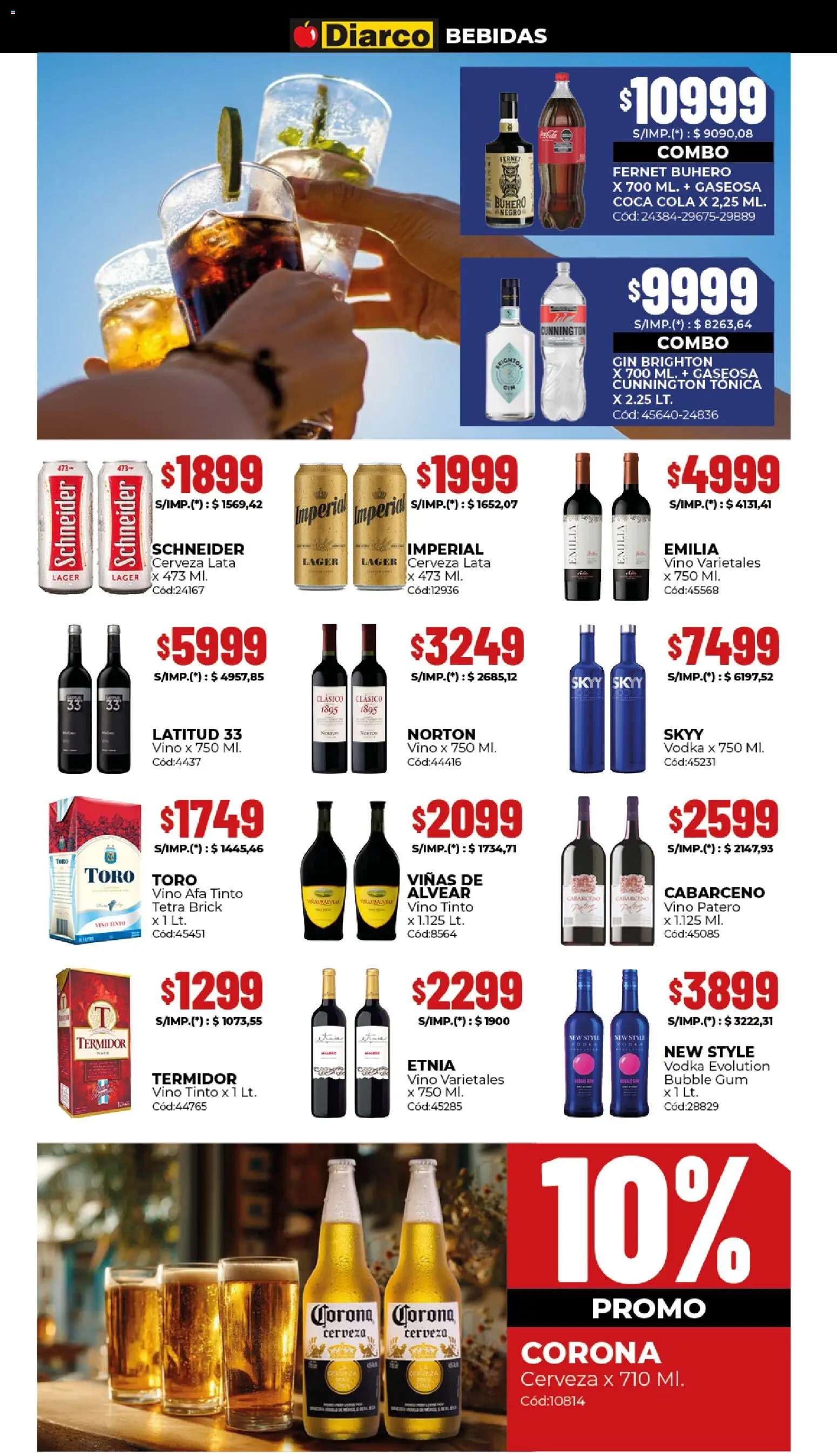 Diarco - Ofertas │ válido desde el 29.12.2025 | Página: 6 | Productos: Gin, Fernet, Gaseosa, Cerveza