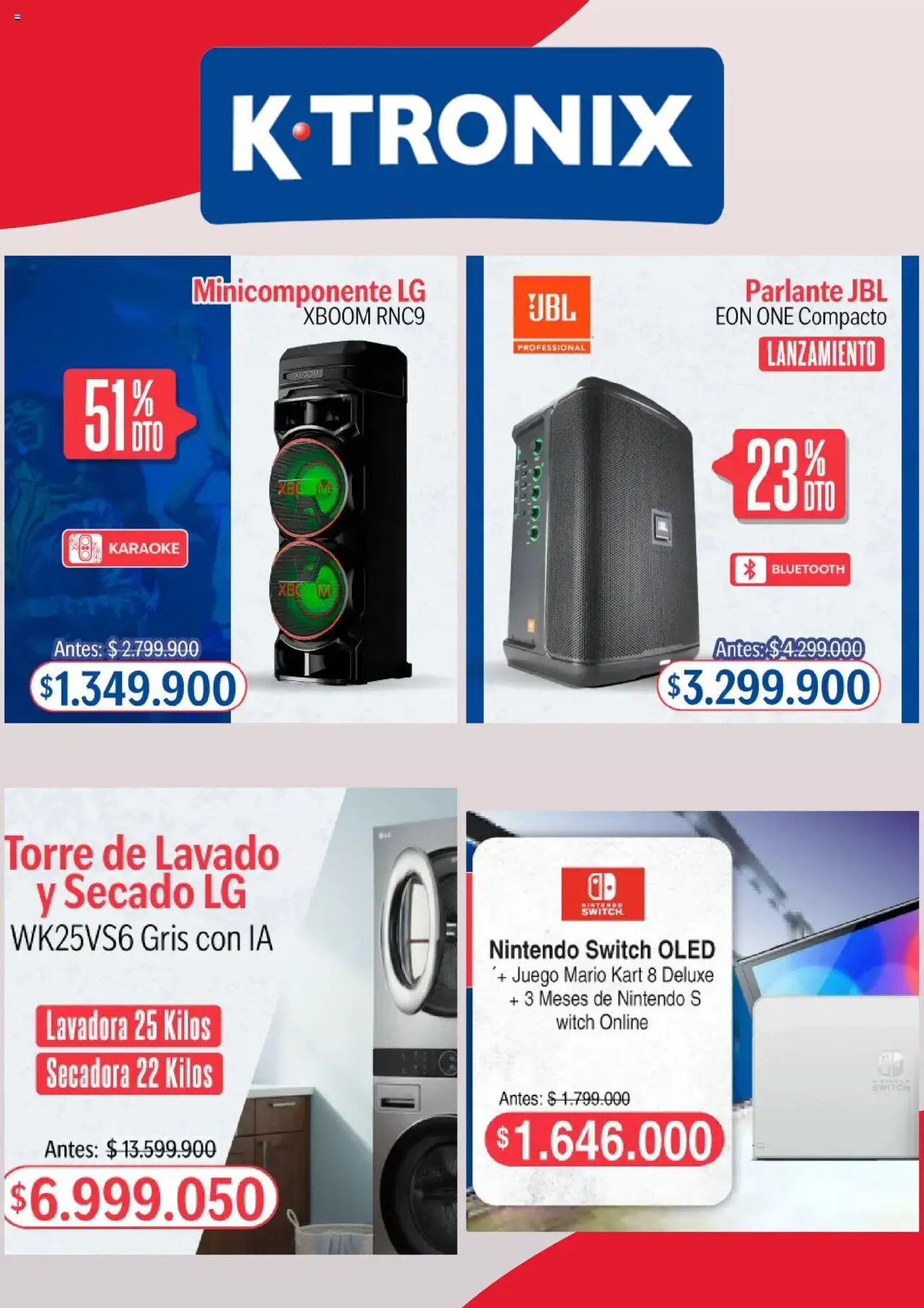 Ktronix revista - valida desde el 18.10.2025 | Página: 7 | Productos: Lavadora, Secadora, Juego, Parlante