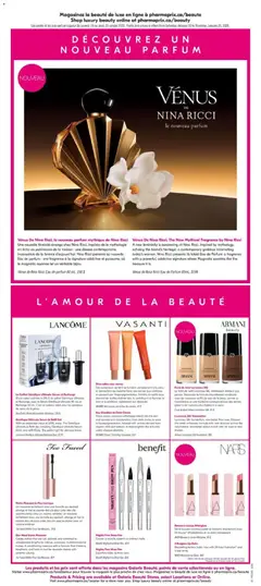 Preview of VASANTI Colour Correcting Concealer, These colour correctors effortlessly blend into the skin and conceal any discoloration, from dark circles to scors to hyperpigmentation. Infused with actives derived from organic olive leaf extract, to help brighten the skin and visibly improve elasticity. from shop Pharmaprix valid from 09.01.2026 | Page: 12 | Products: Perfume, Fragrance, Concealer, Mascara