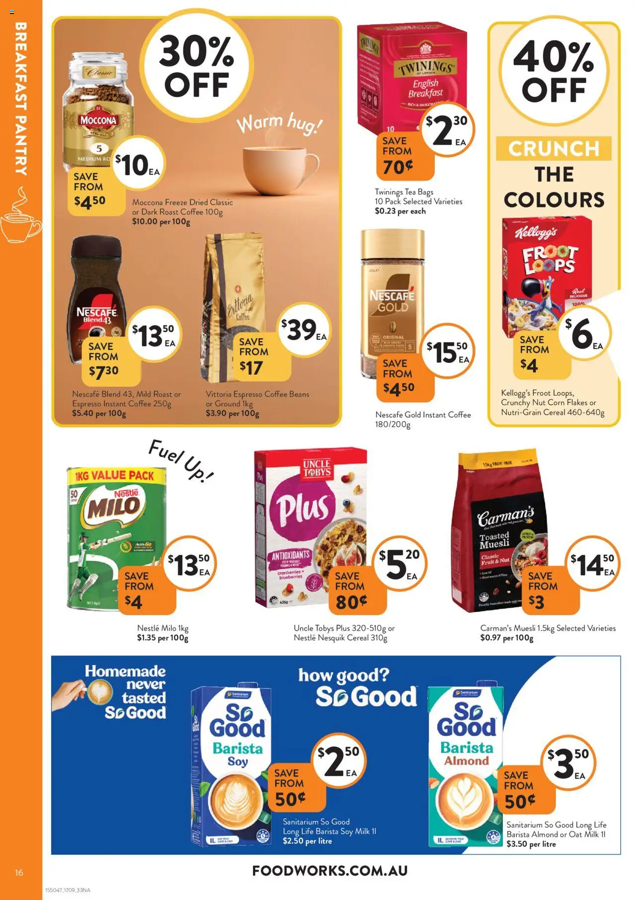 Foodworks catalogue - valid from 17.09.2025 | Page: 16 | Products: Tea, Flakes, Blueberries, Nescafe
