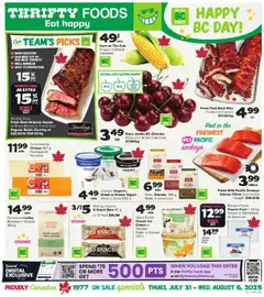 Preview of Thrifty Foods weekly flyer / circulaire from shop Thrifty Foods valid from 31.07.2025