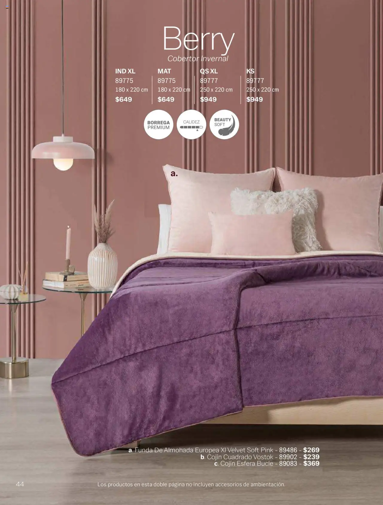 Nuevas ofertas de Vianney válidas en toda la República Mexicana desde el 15.08.2025. ¡Encuentra las mejores ofertas en Vianney - Catálogo Invierno! | Página: 46 | Productos: Cobertor, Funda, Funda de almohada, Almohada