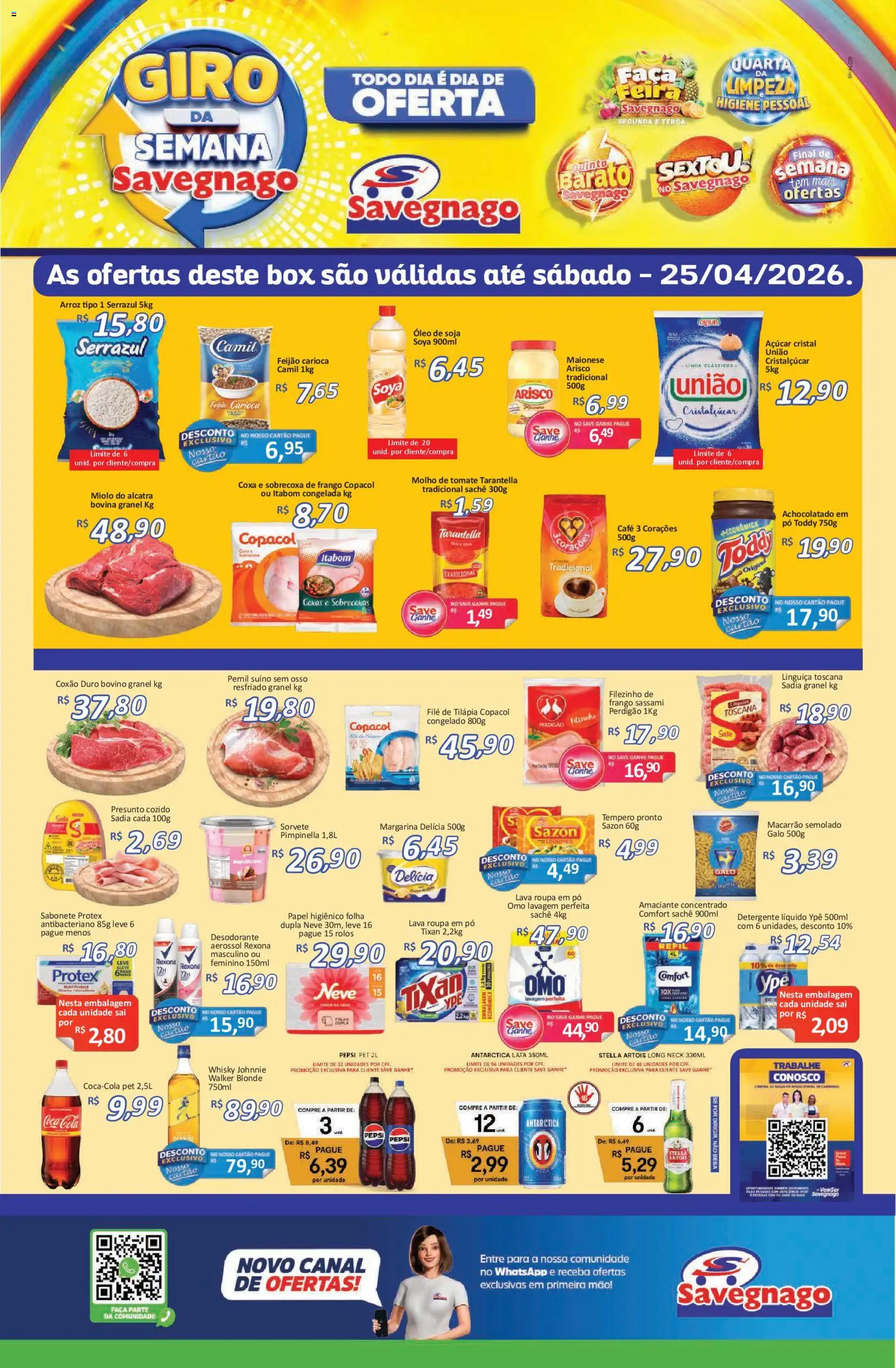 Savegnago Folheto - válido de 23.04.2026 | Página: 1 | Produtos: Molho de tomate, Pernil, Tilápia, Maionese