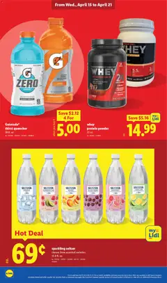 Preview of Lidl weekly ads valid from 15.04.2026 | Page: 22 | Products: Protein Powder, Powder, Grapefruit, Freezer