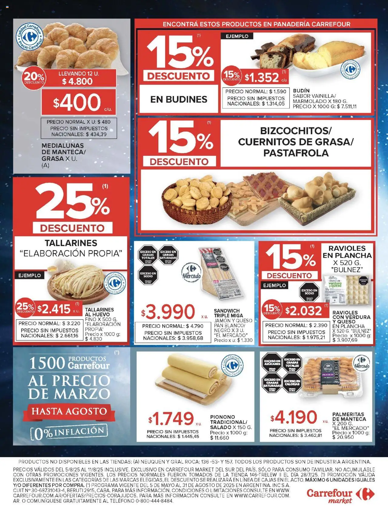 Carrefour Market catálogo - Chubut │ válido desde el 05.08.2025 | Página: 16 | Productos: Panadería, Huevo, Plancha, Ravioles