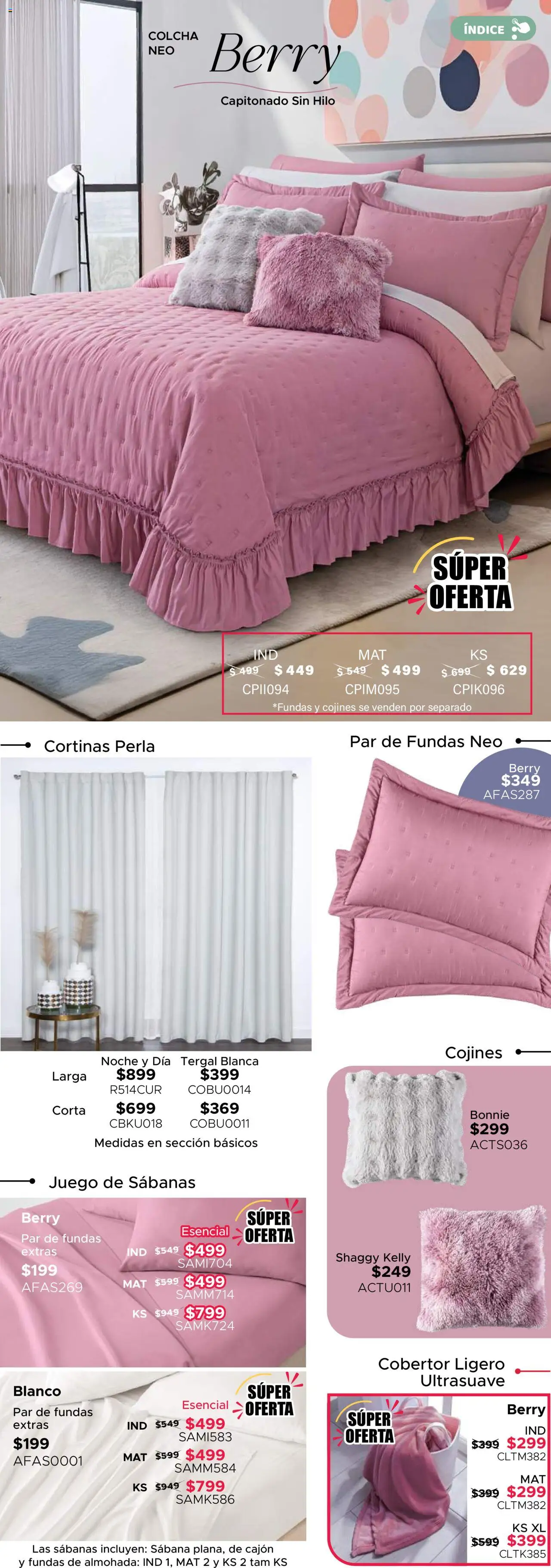 Nuevas ofertas de Colchas Concord válidas en toda la República Mexicana desde el 01.05.2025. ¡Encuentra las mejores ofertas en Colchas Concord catálogo! | Página: 283 | Productos: Cobertor, Juego, Sabanas, Cortinas
