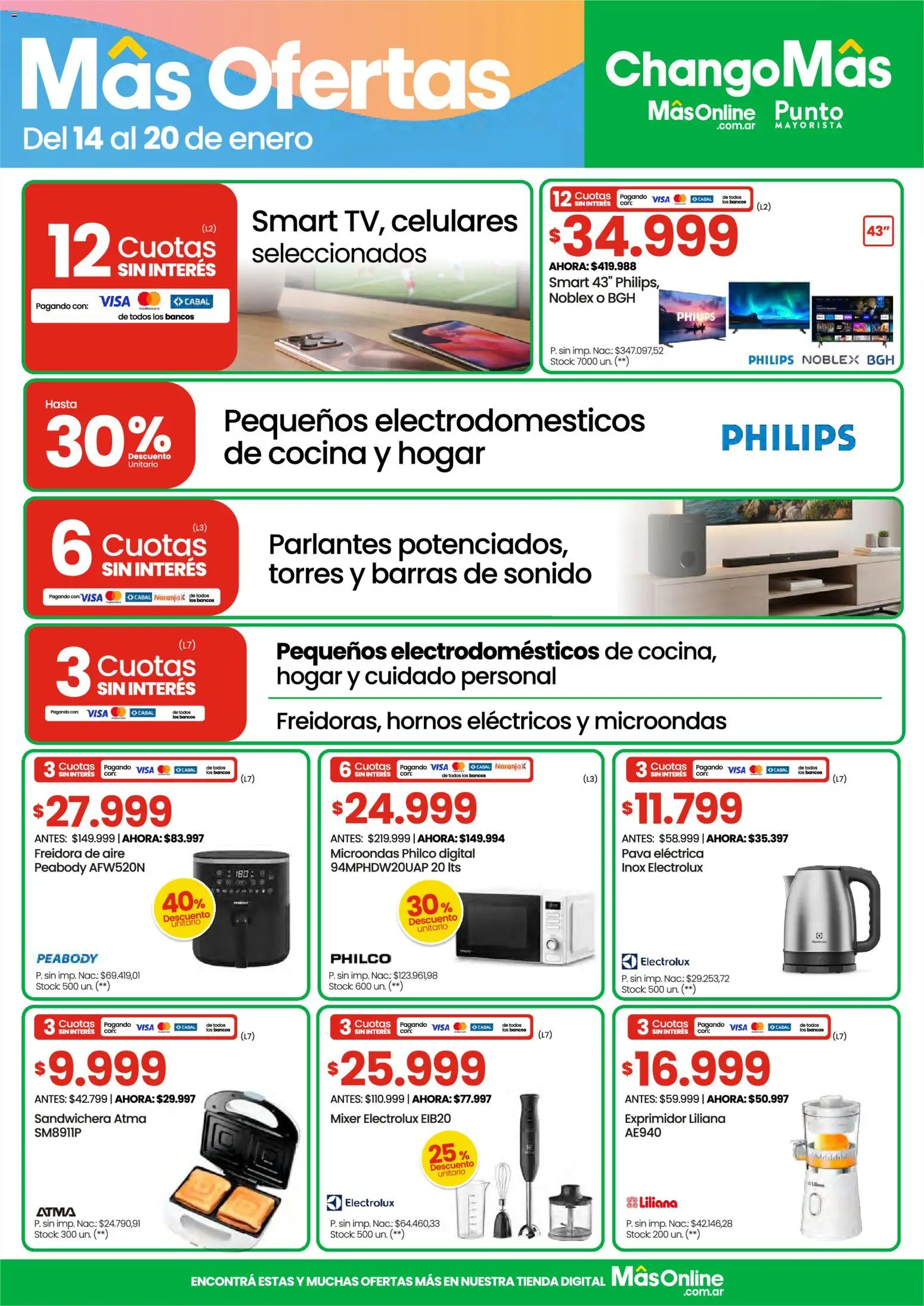 Punto Mayorista catálogo │ válido desde el 14.01.2026 | Página: 12 | Productos: Pava, Exprimidor, Freidora de aire, Pava eléctrica