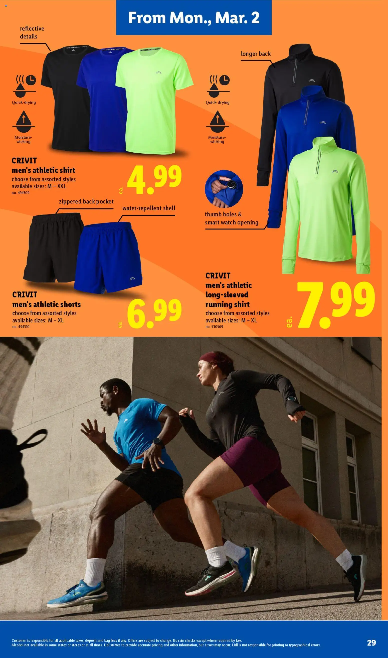 Lidl Weekly Ad - valid from 25.02.2026 | Page: 29 | Products: Shirt, Shorts, Watch, Bag