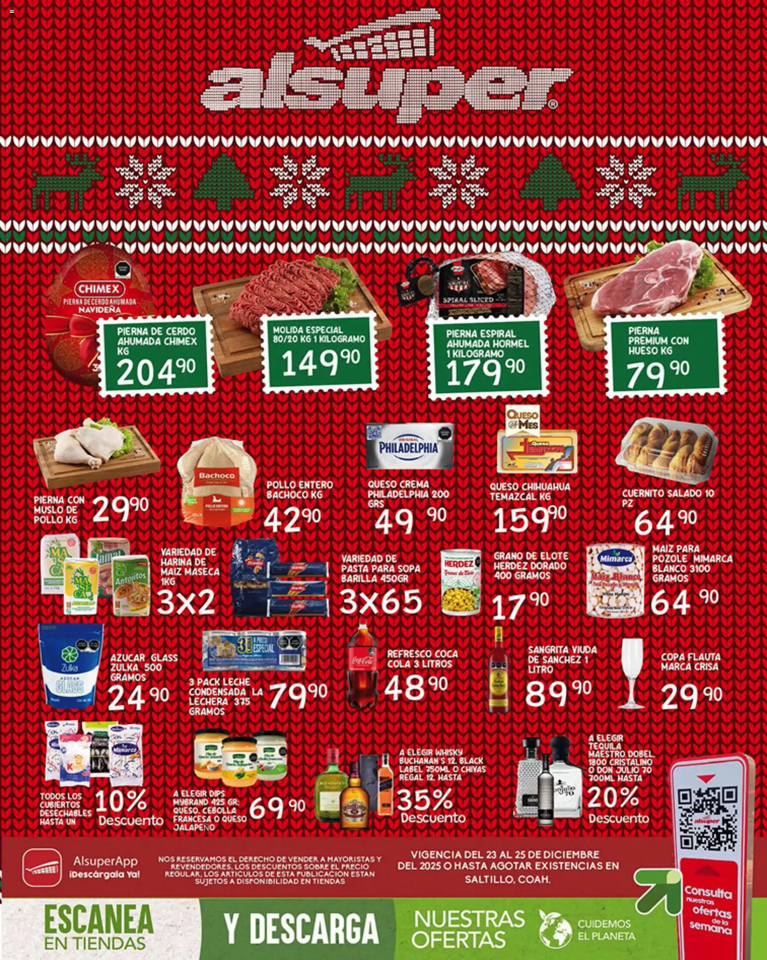 Nuevas ofertas de Alsuper válidas en toda la República Mexicana desde el 23.12.2025. ¡Encuentra las mejores ofertas en Alsuper folleto Saltillo! | Página: 1 | Productos: Cuernito, Sopa, Crema, Queso