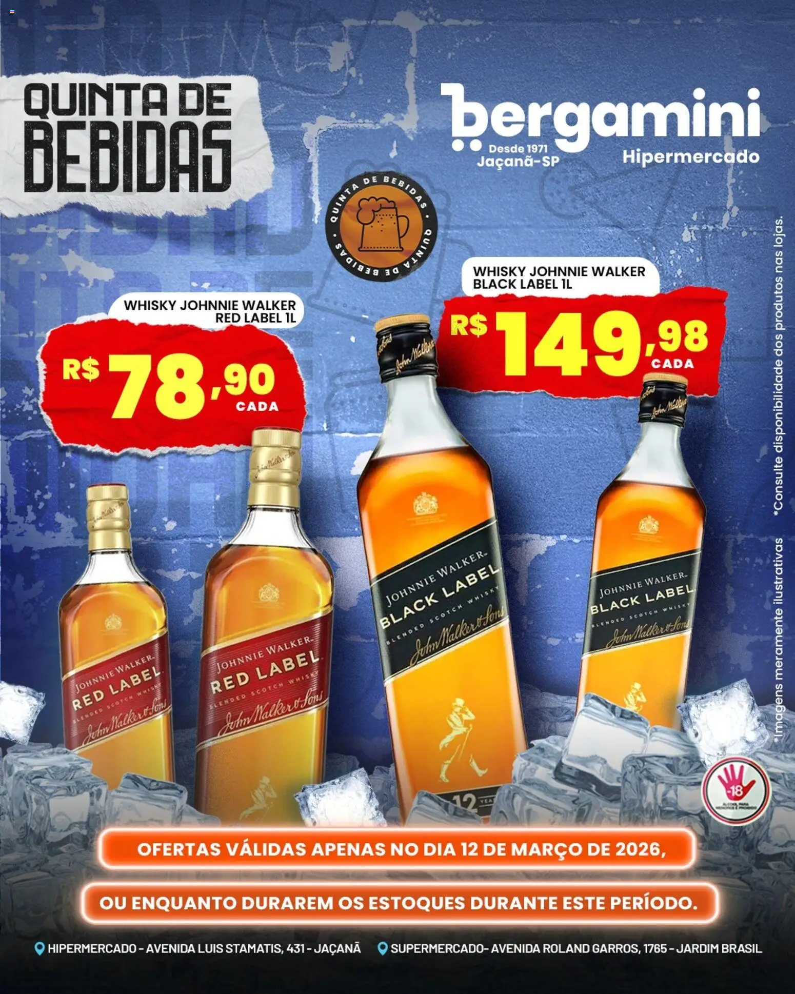 Supermercado Bergamini Folheto - válido de 12.03.2026 | Página: 8 | Produtos: Whisky