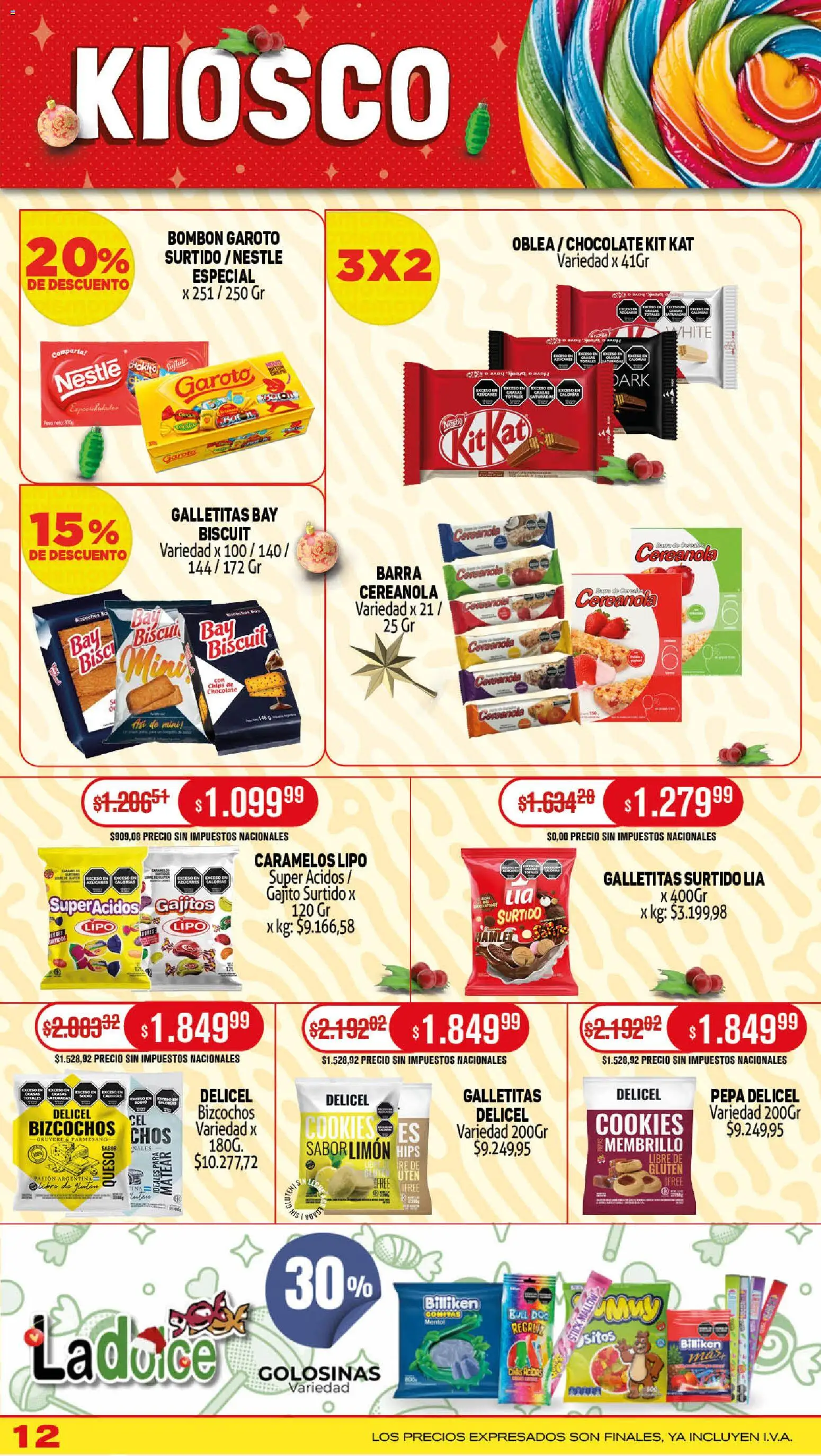 Makro ofertas │ válido desde el 11.12.2025 | Página: 12 | Productos: Peso, Galletitas, Limón, Golosinas
