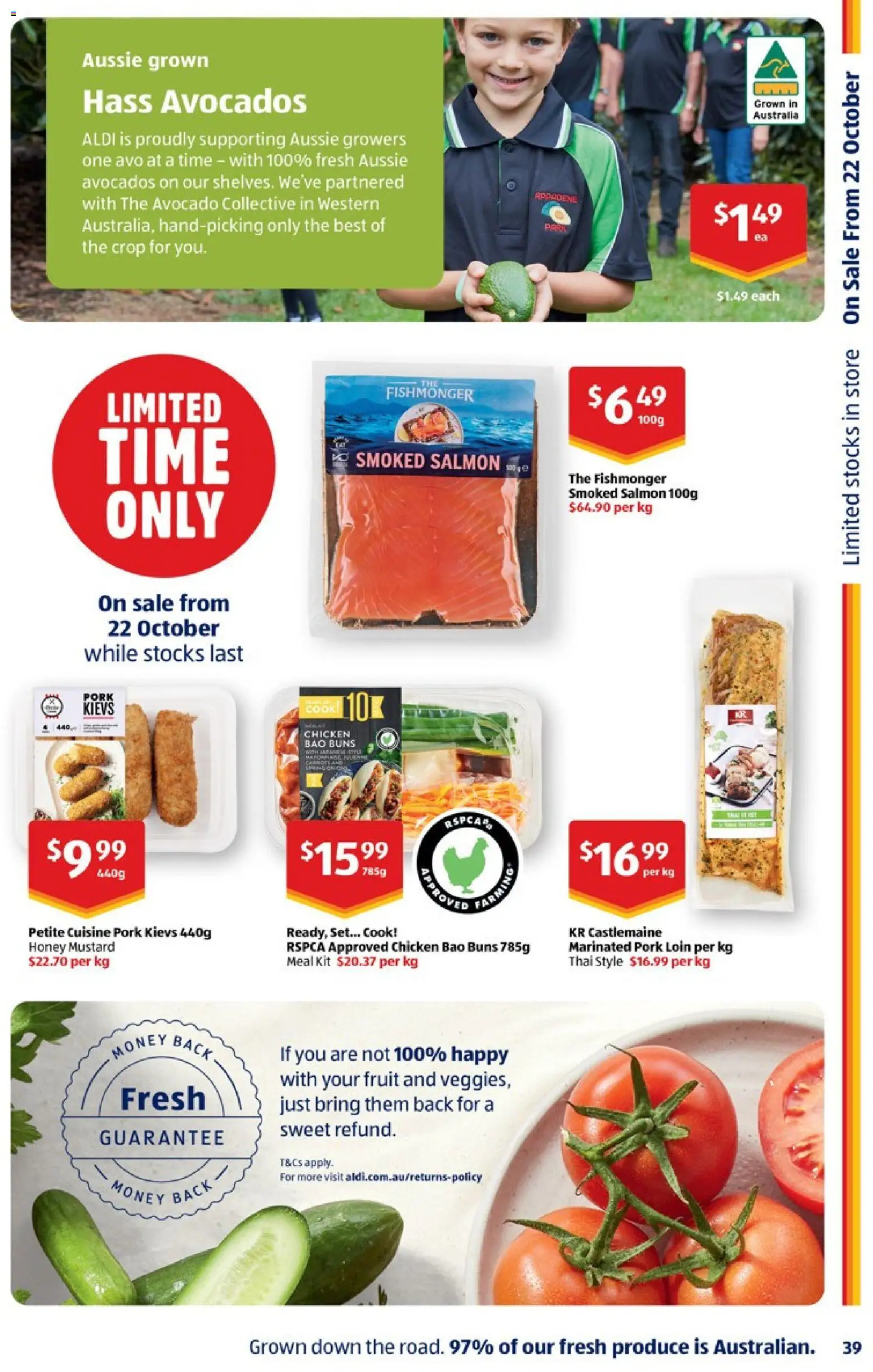 Aldi catalogue - valid from 29.10.2025 | Page: 39 | Products: Honey, Chicken, Pork, Salmon
