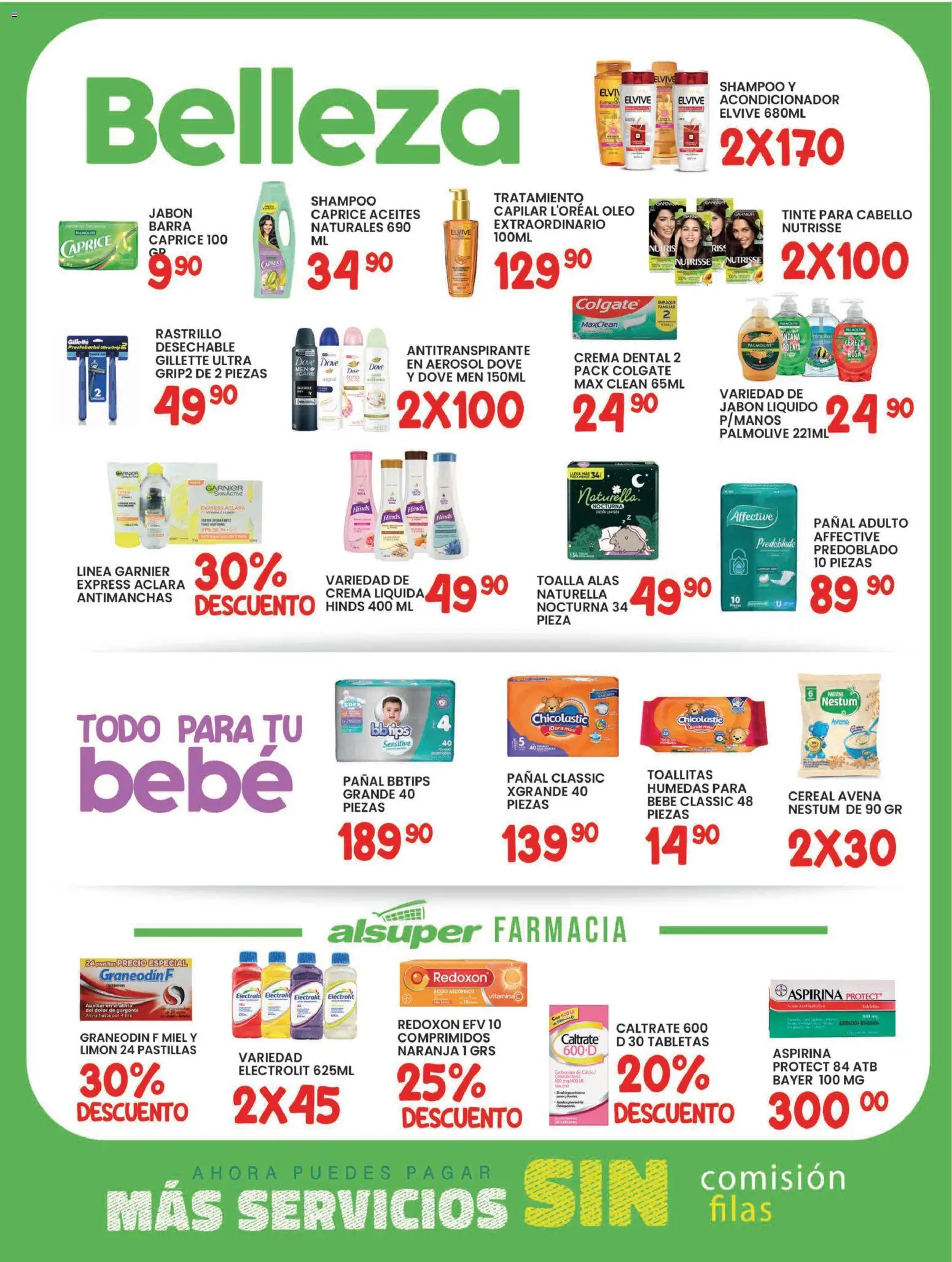 Nuevas ofertas de Alsuper válidas en toda la República Mexicana desde el 20.01.2026. ¡Encuentra las mejores ofertas en Alsuper folleto Chihuahua Capital! | Página: 4 | Productos: Antitranspirante, Rastrillo, Limón, Acondicionador