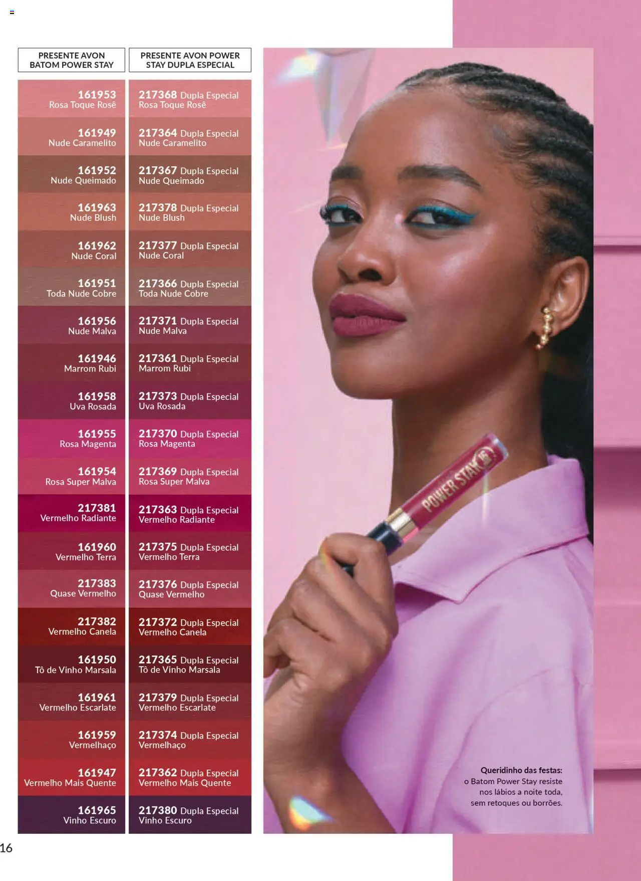 Avon Folheto - válido de 07.10.2025 | Página: 16 | Produtos: Blush, Batom, Vinho, Canela
