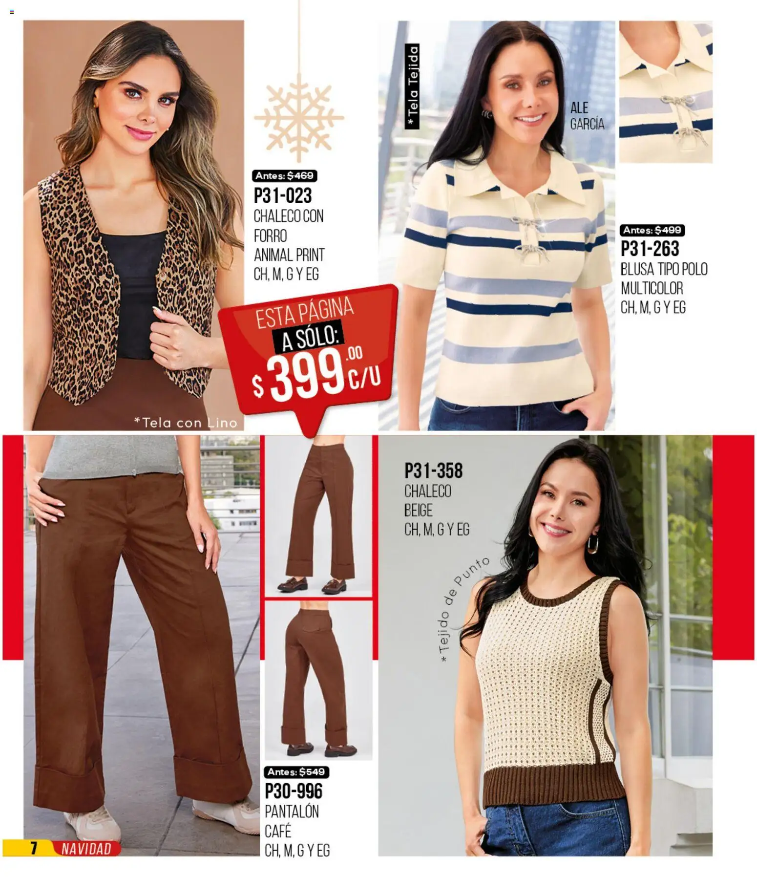 Nuevas ofertas de Cklass válidas en toda la República Mexicana desde el 30.11.2025. ¡Encuentra las mejores ofertas en Cklass catálogo Rebajas Navideñas Ropa! | Página: 8 | Productos: Blusa, Chaleco, Café