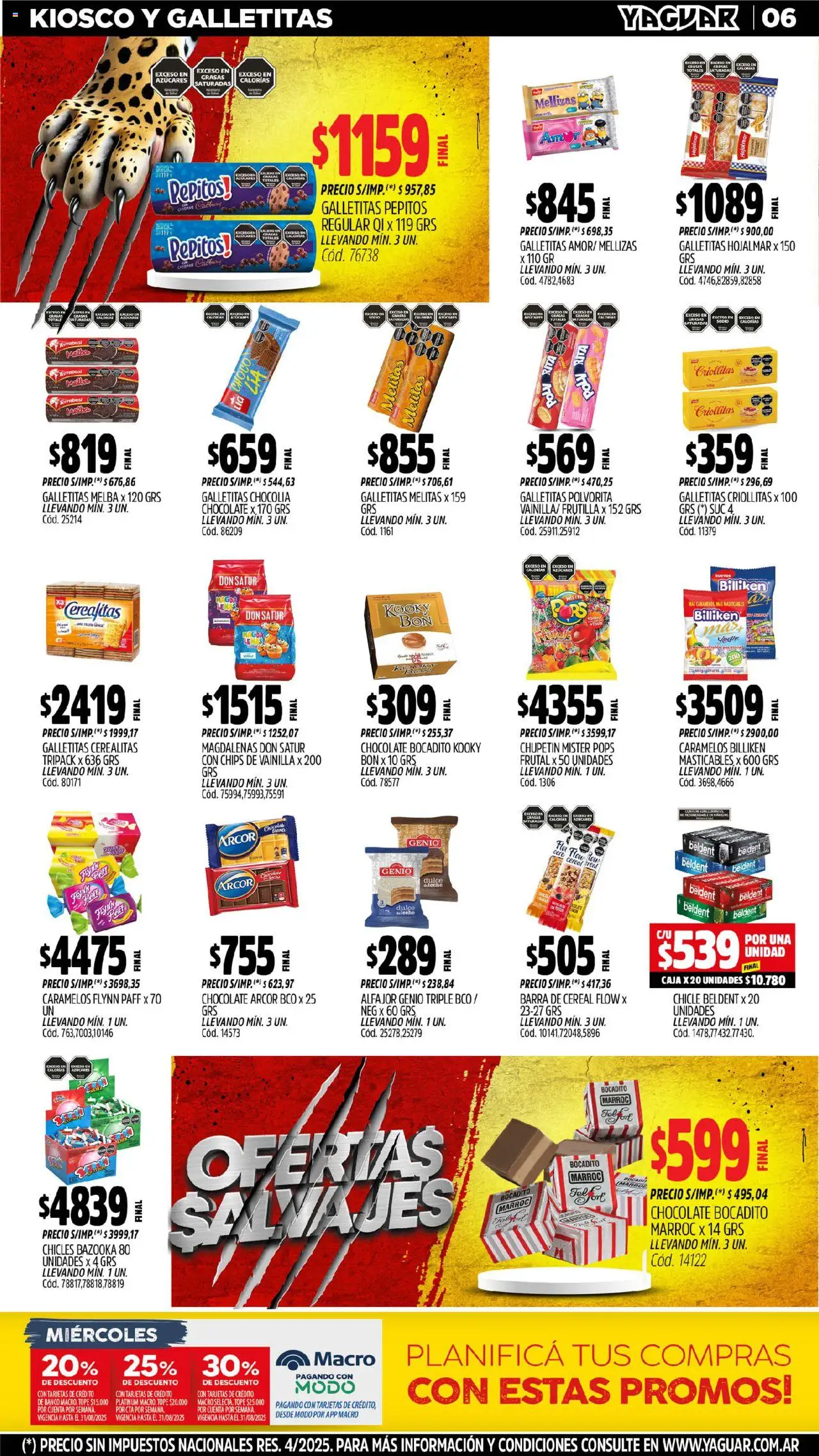 Yaguar - Neuquén │ válido desde el 04.08.2025 | Página: 6 | Productos: Galletitas, Frutilla, Caja, Chocolate